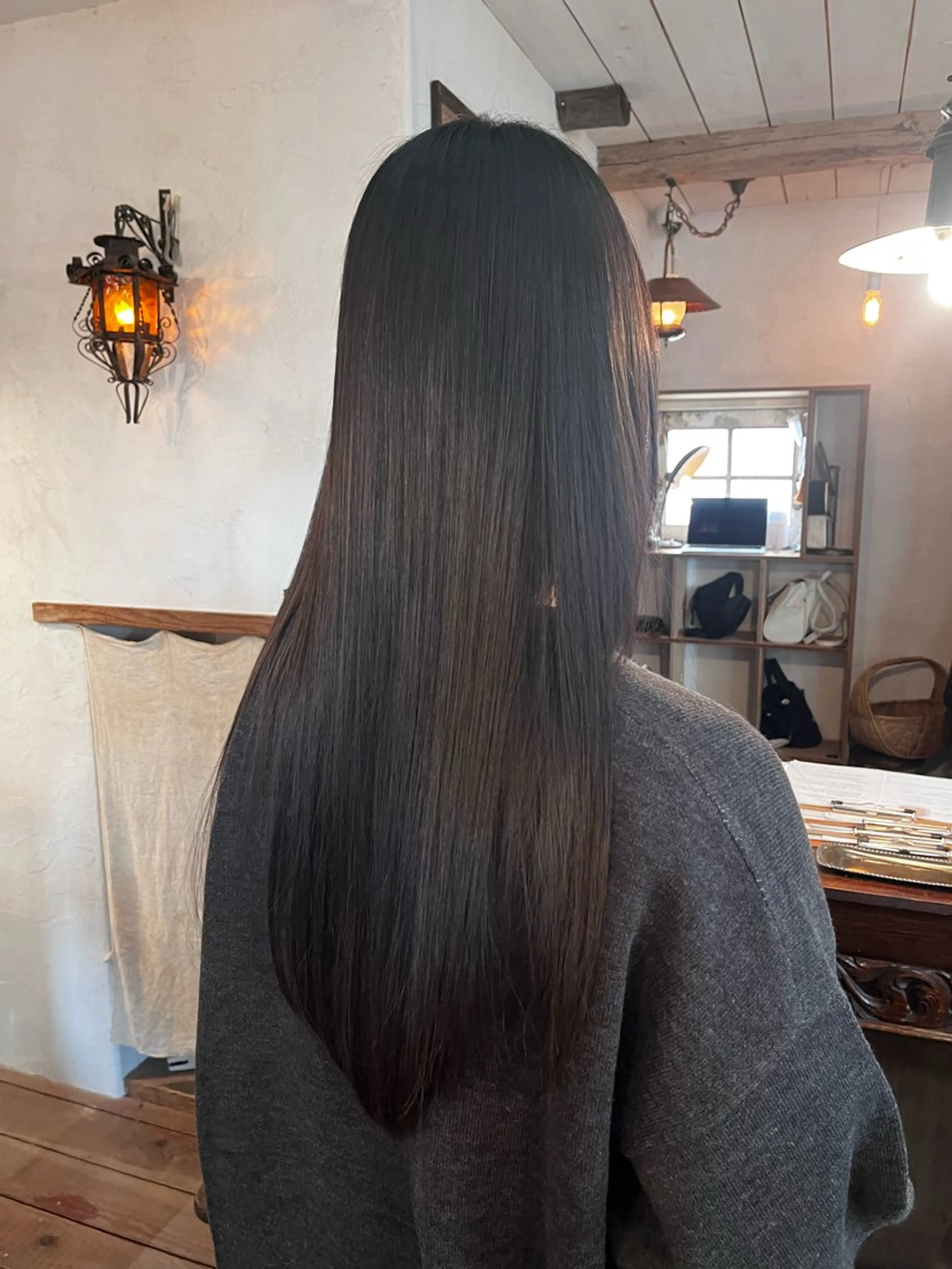 ロング 縮毛矯正 てづか りおのヘアスタイル