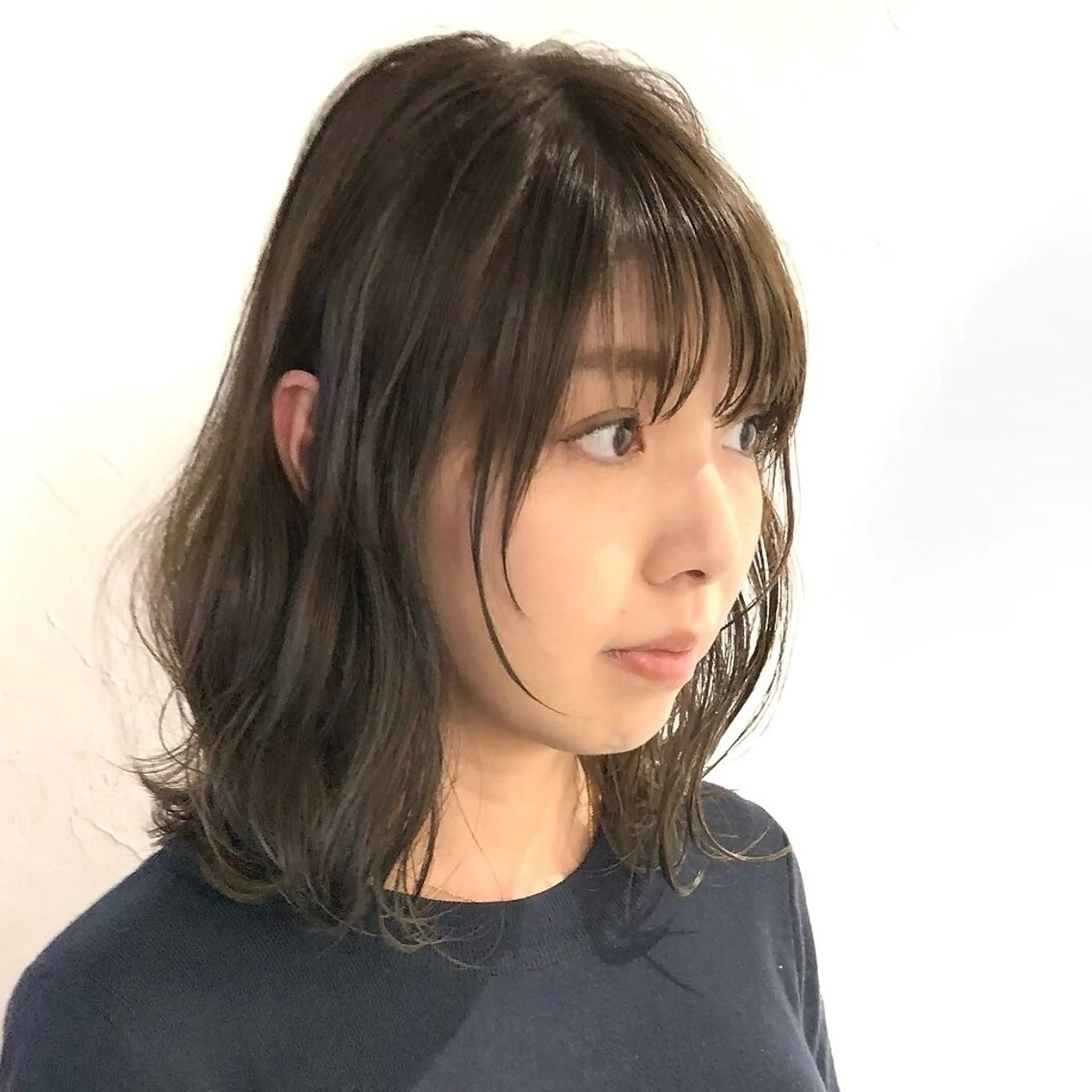 セミロング カラー パーマ セミロングパーマ 韓国ボブ/レイヤー/ ハイトーン/まなみのヘアスタイル