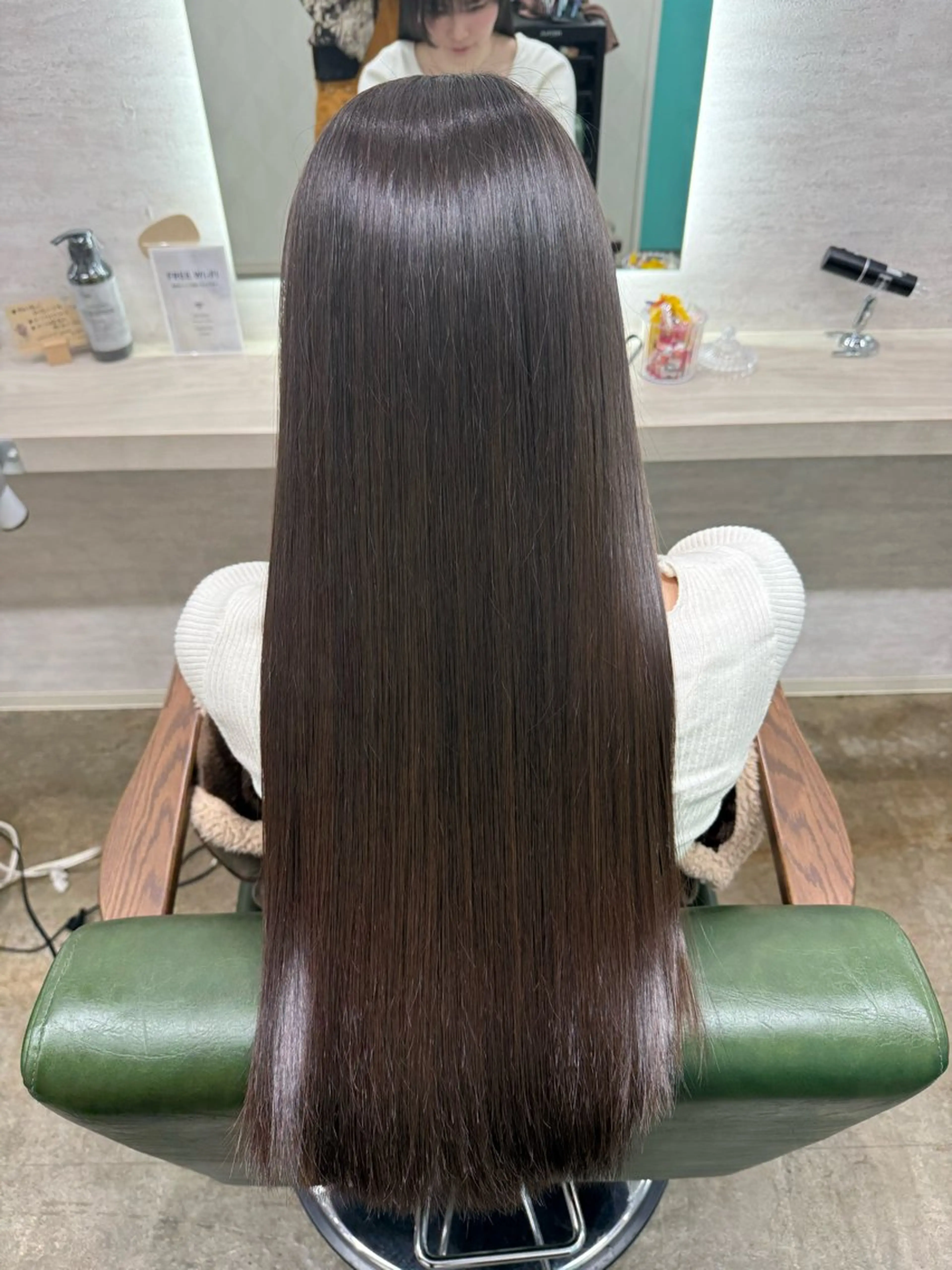 ロング ロング 縮毛矯正 縮毛矯正 トリートメント 縮毛矯正/ /関内/あべももこのヘアスタイル