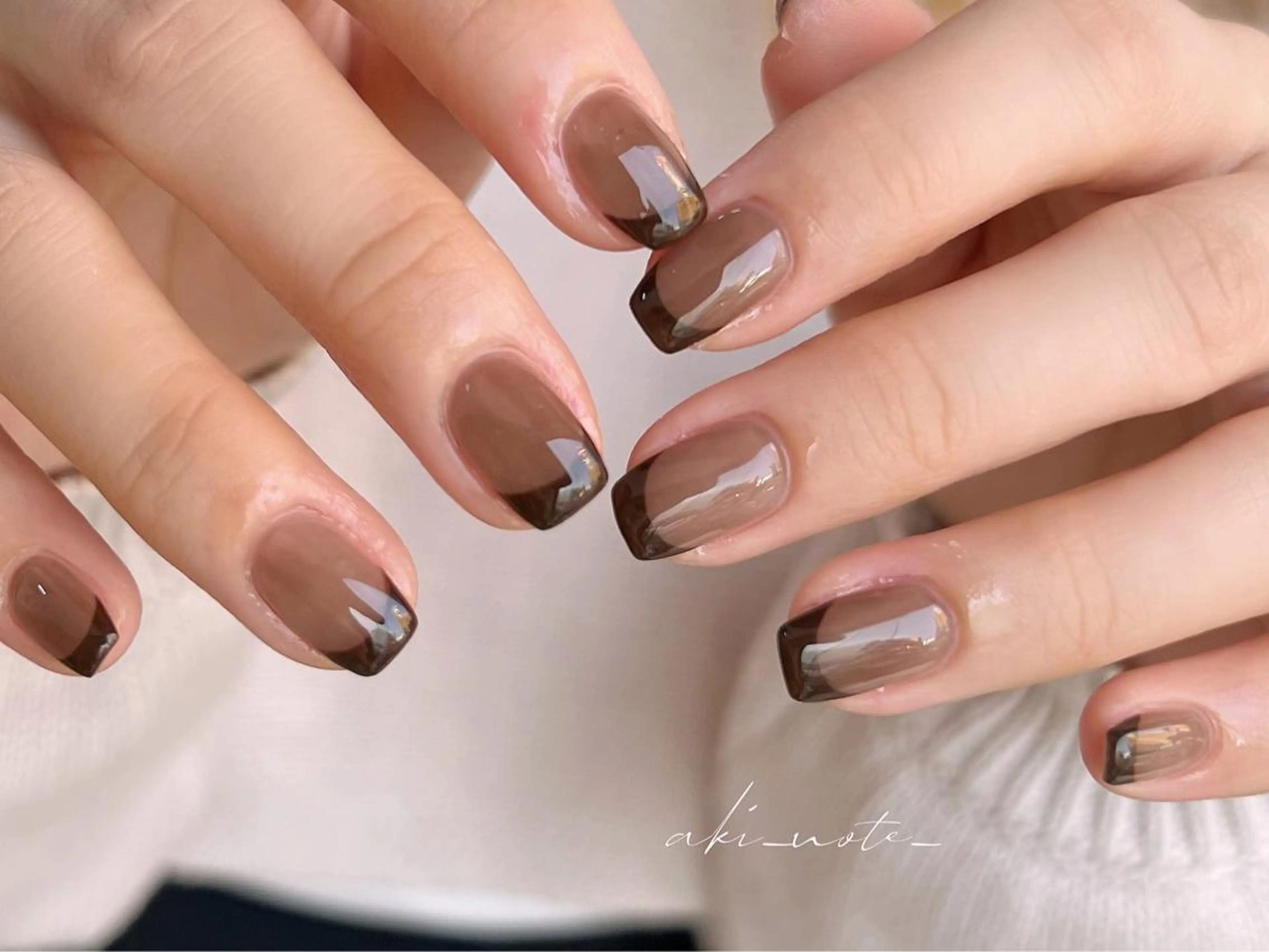 ネイル チークネイル フレンチネイル ハート 氷ネイル・うるうるネイル 韓国ネイル ハンドネイル GRANDE大須 栄/店長 aki🌙のネイルデザイン