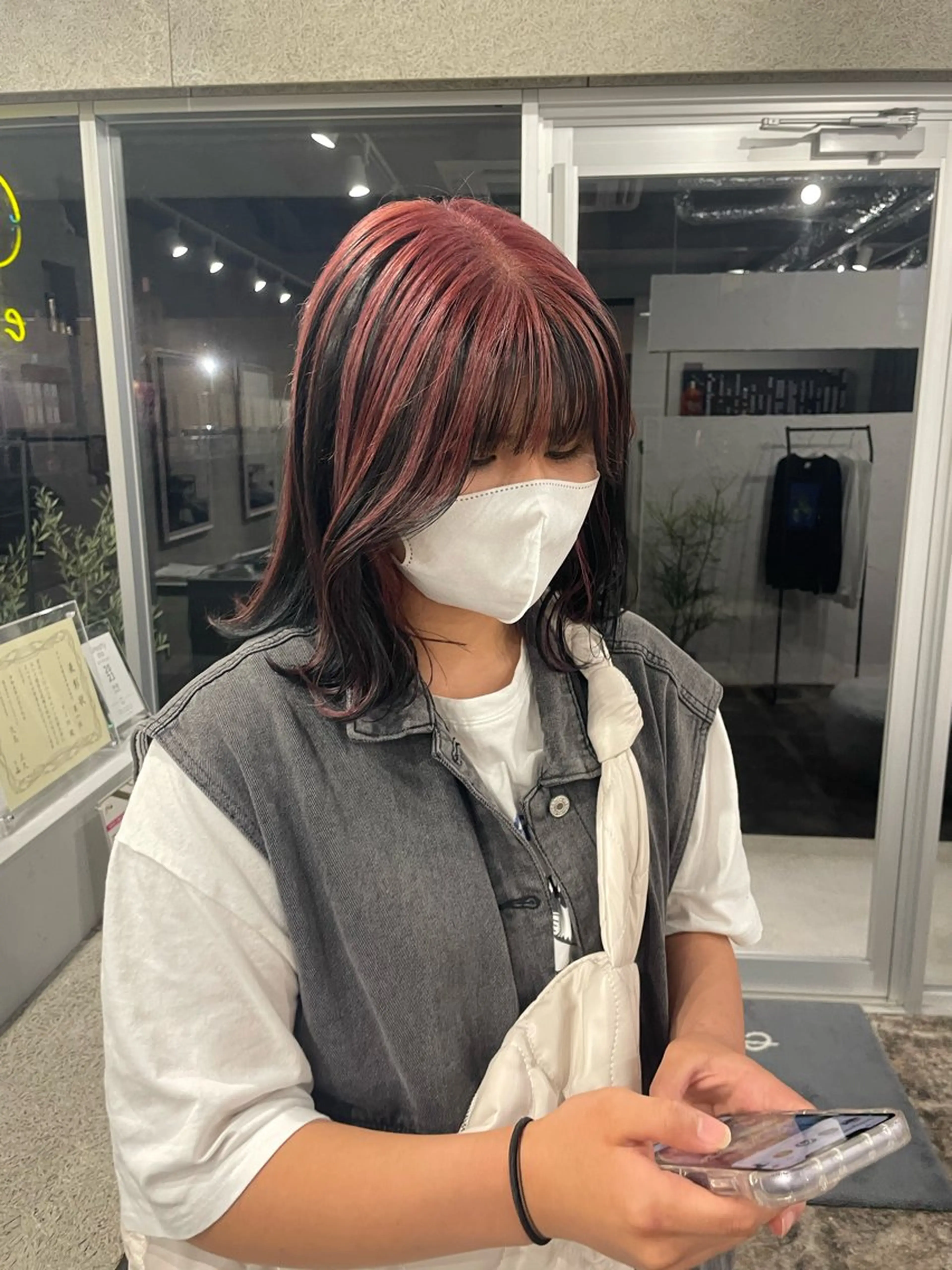 ロング カラー デザインカラー 似合わせカット shiba tomomiのヘアスタイル