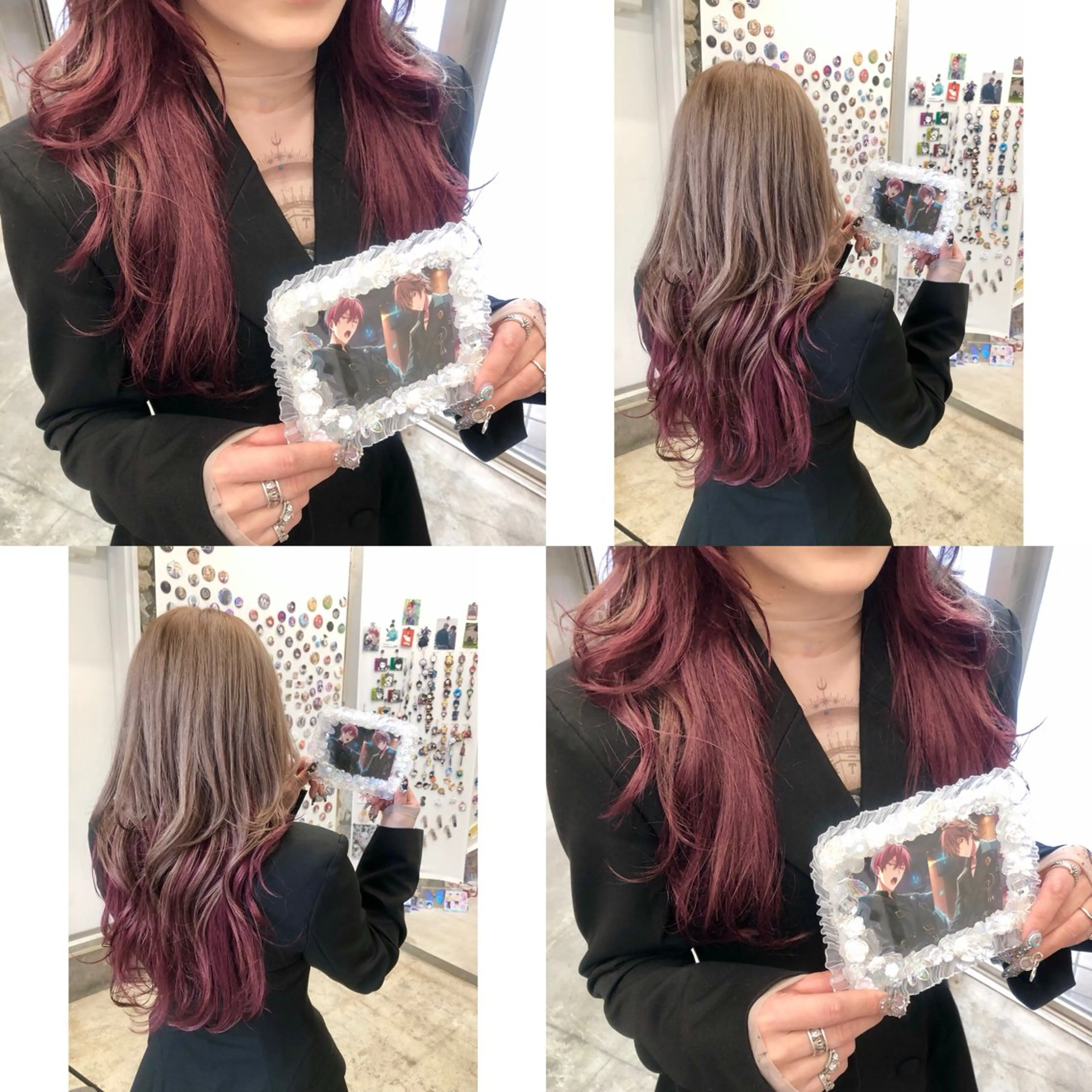 ロング カラー ベージュカラー ブリーチ ブラウンカラー ブラウンベージュ レッドカラー 推しカラー✨ オタク美容師ユウカのヘアスタイル
