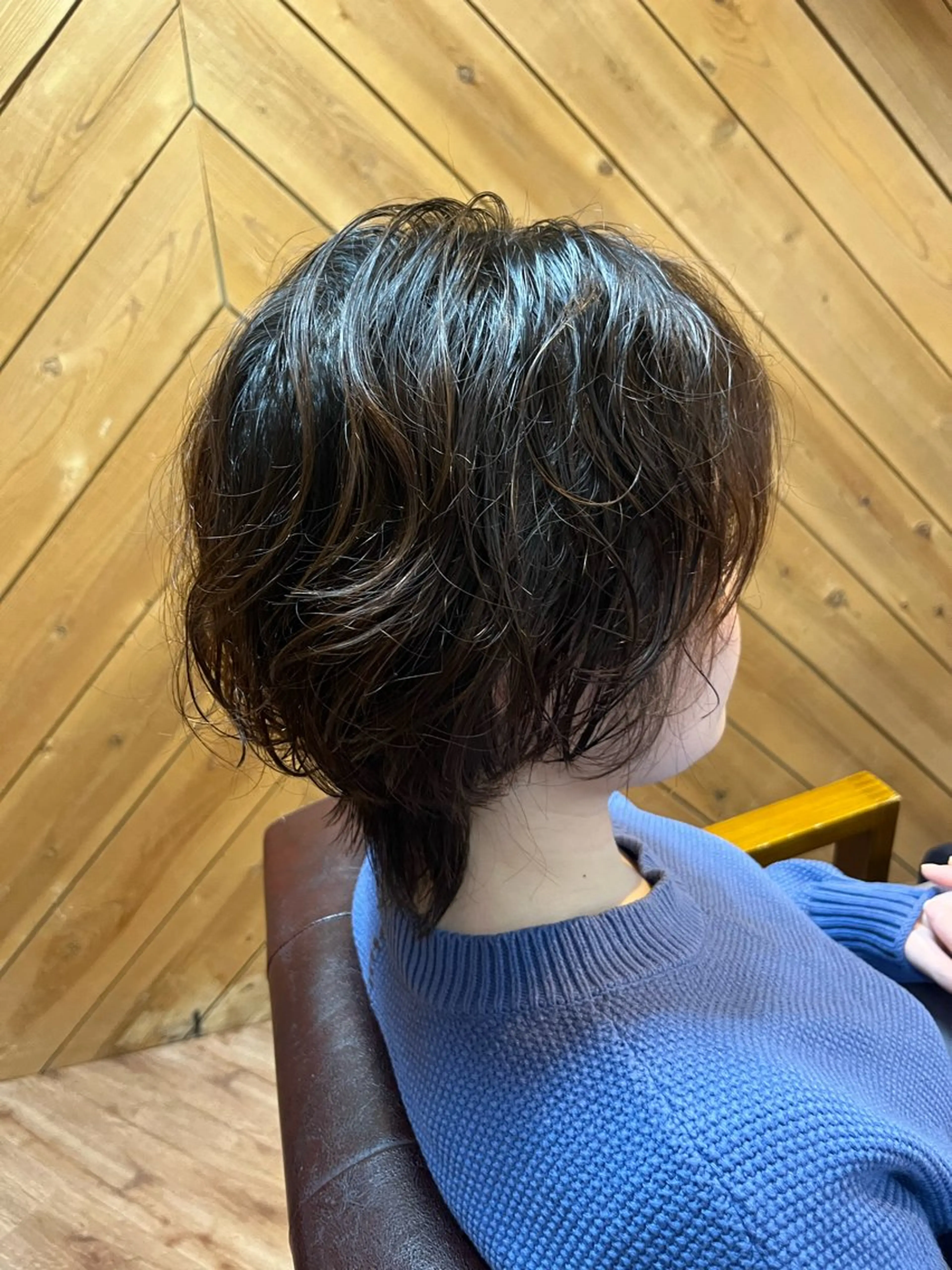 ショート パーマ ウルフカット カット トリートメント モモ /似合わせ艶カラーのヘアスタイル