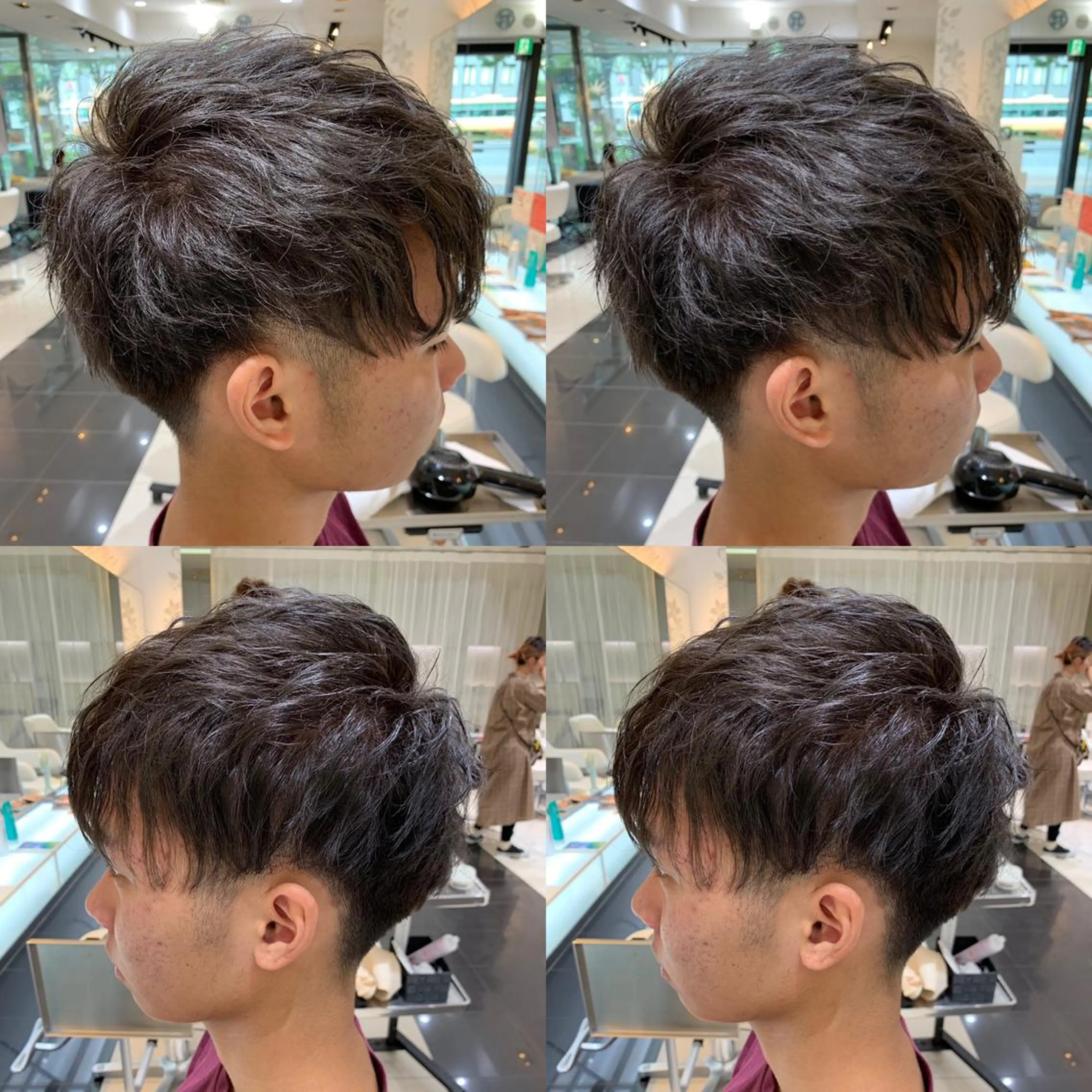 ショート カラー メンズ メンズブリーチ アッシュ ブリーチ ブリーチなしカラー 赤み消しカラー /透明感カラー 上長のヘアスタイル