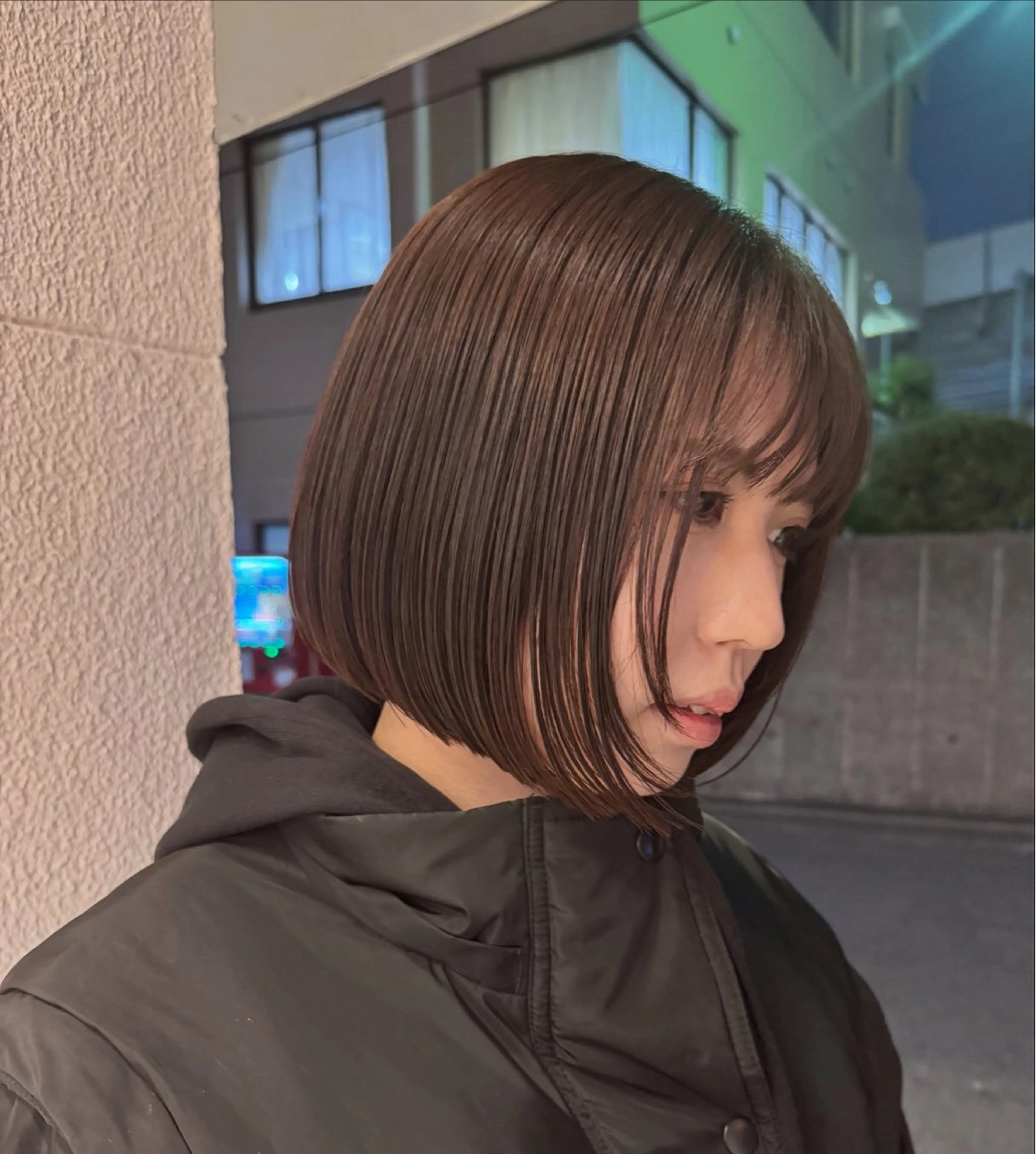 ショート パーマ ボブ ストレートパーマ 今泉/KAI🦓艶髪 ボブ/ミニボブのヘアスタイル