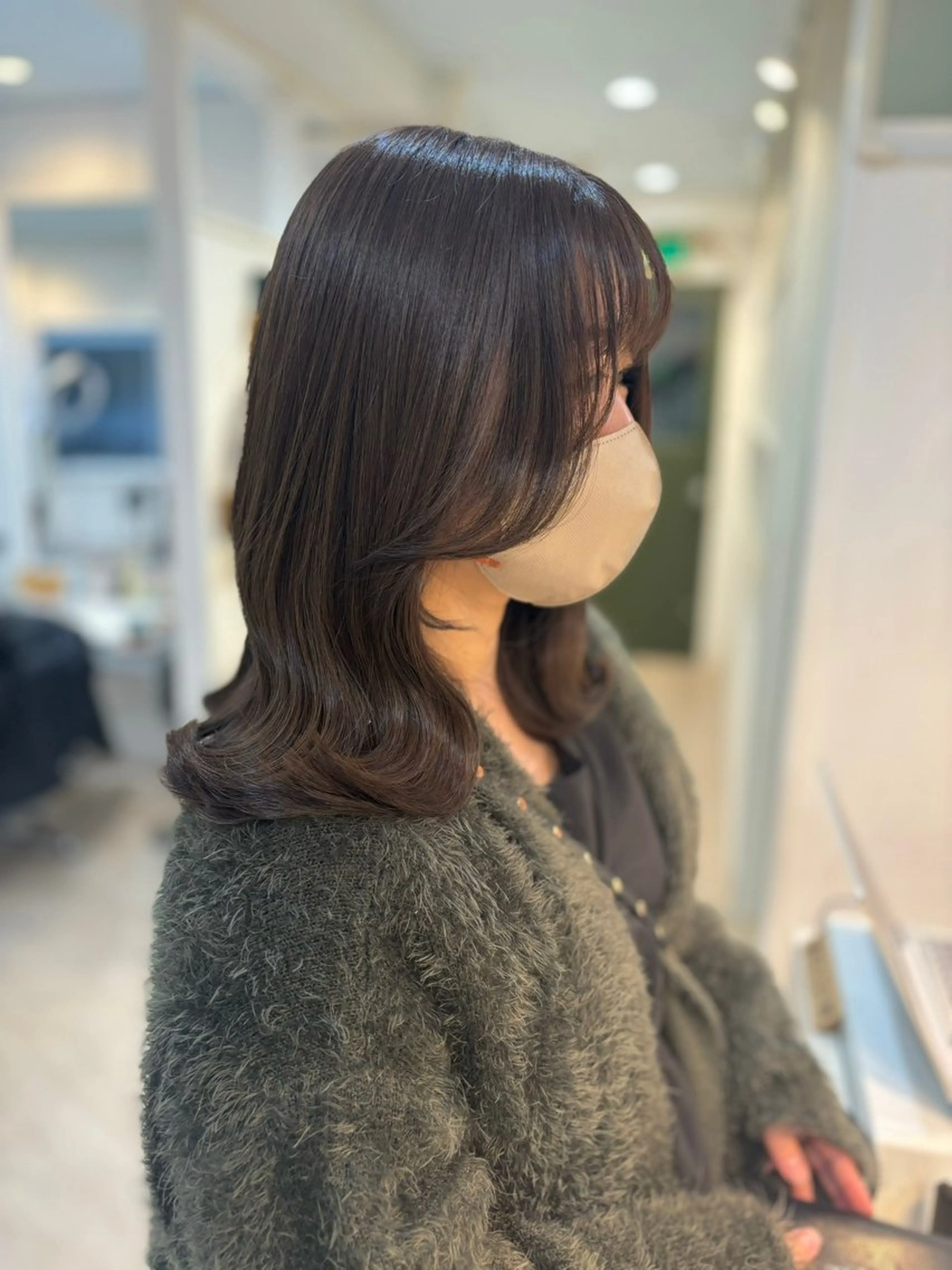 ミディアム カラー 韓国風⭐️くびれヘア 🍀高津かえでのヘアスタイル