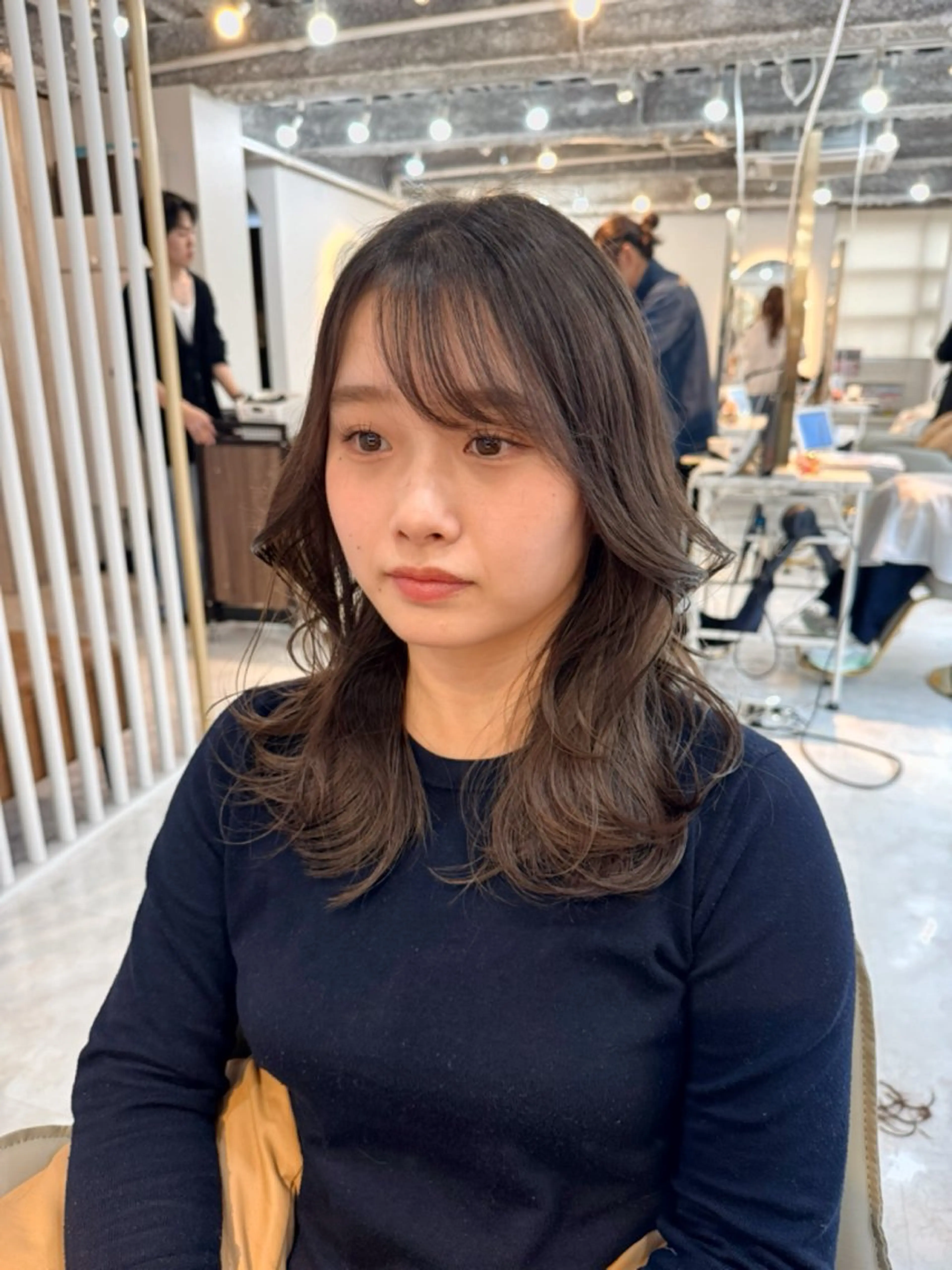 ミディアム カット レイヤーカット 中屋光貴のヘアスタイル