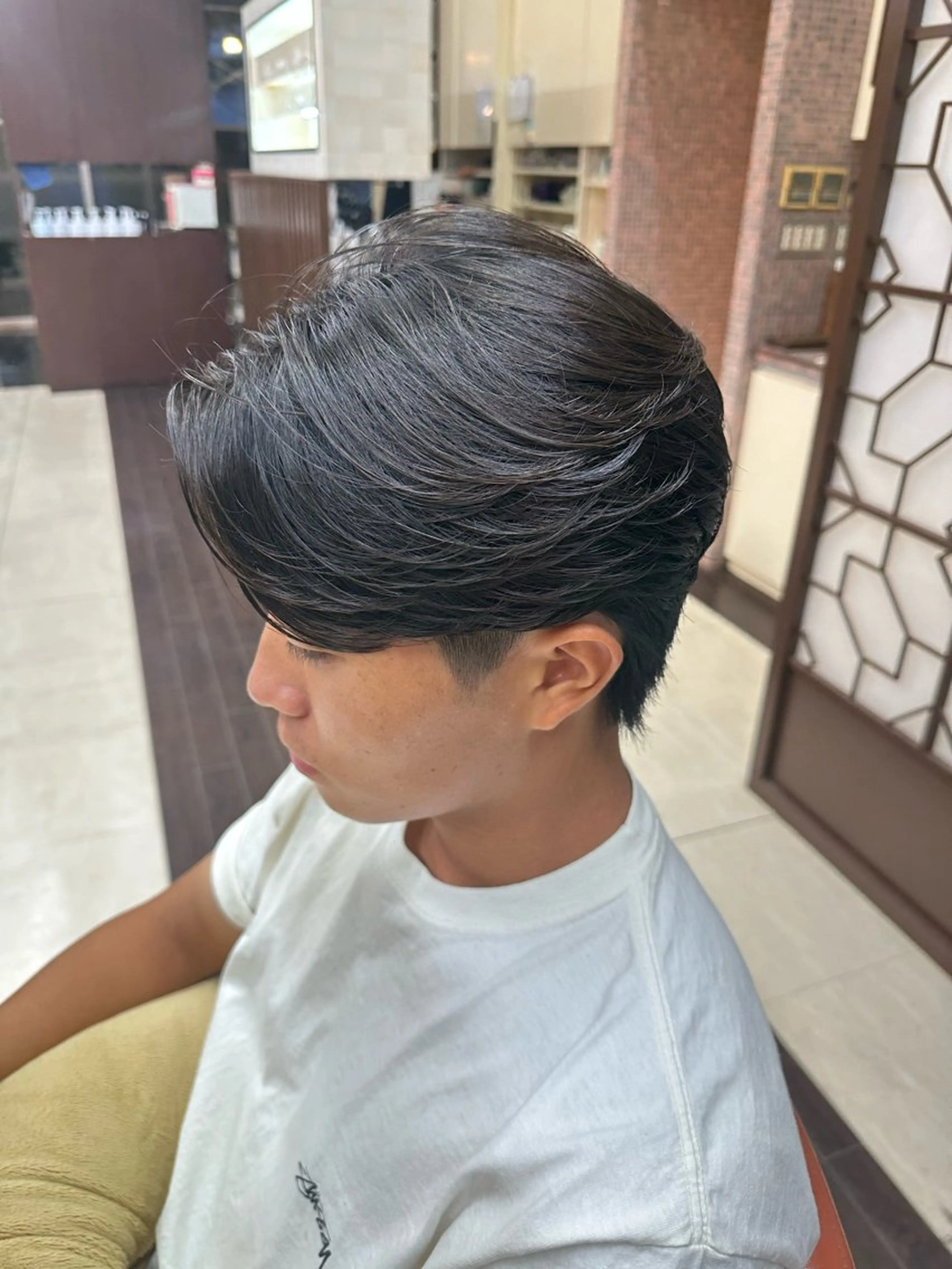 ショート カラー パーマ メンズ センターパート メンズパーマ ニュアンスパーマ カット パーマ 毎月230人担当/ メンズヘア/清和武虎のヘアスタイル