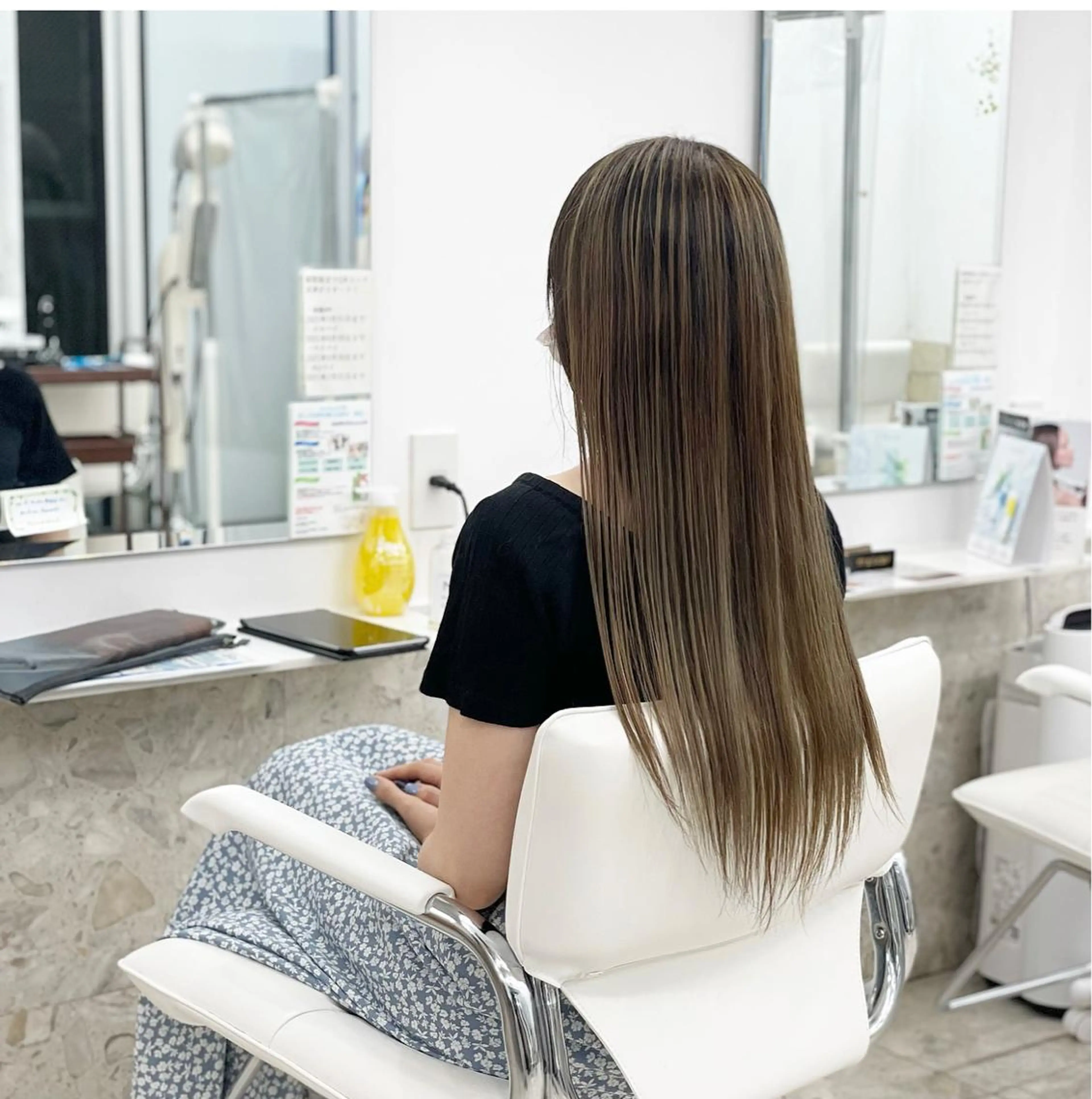 ロング カラー バレイヤージュ レイヤーカット 相武台ショート特化 💐川崎希💐のヘアスタイル