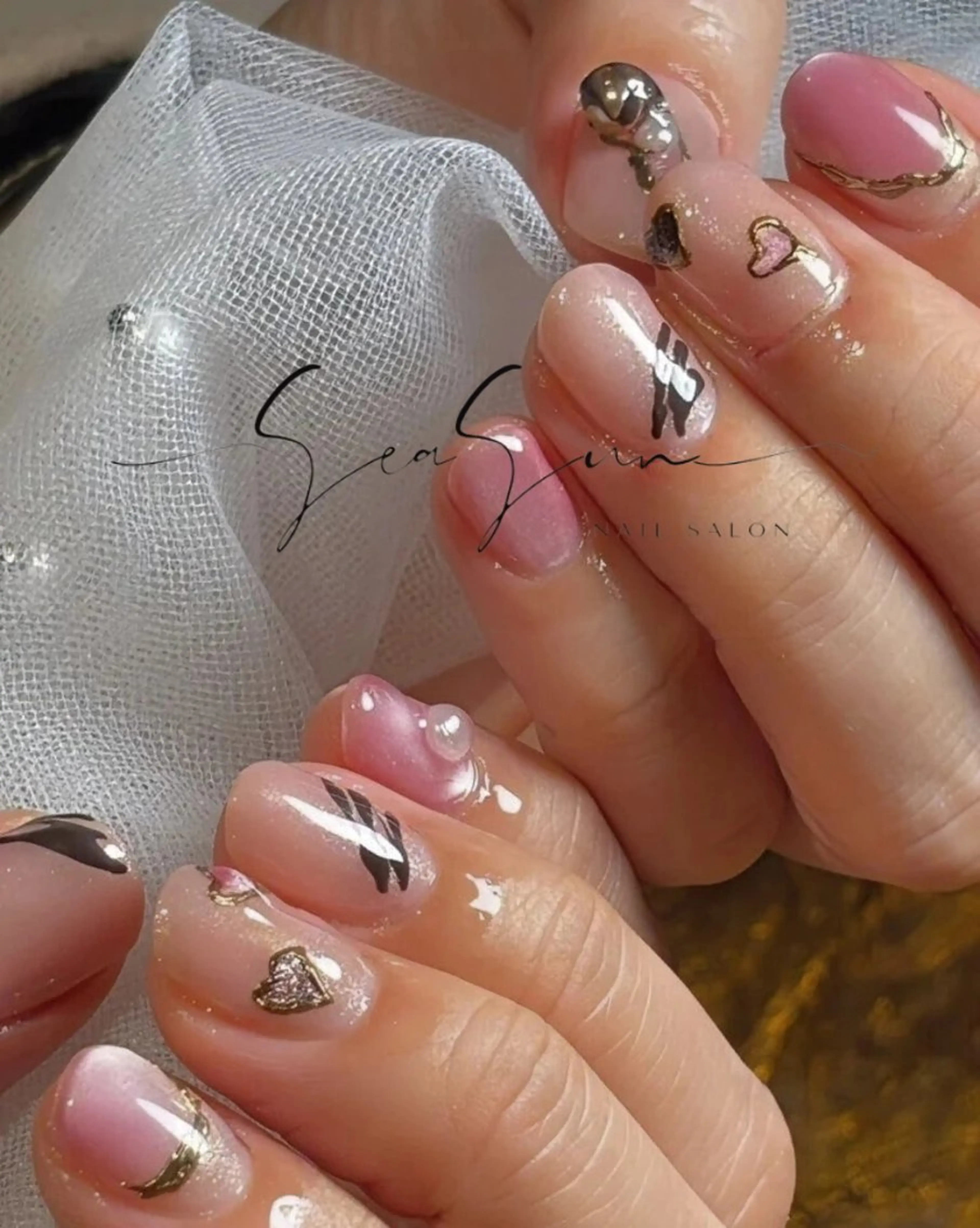 ネイル バレンタイン ハンドネイル 白馬ネイルサロン (しーさん)のネイルデザイン