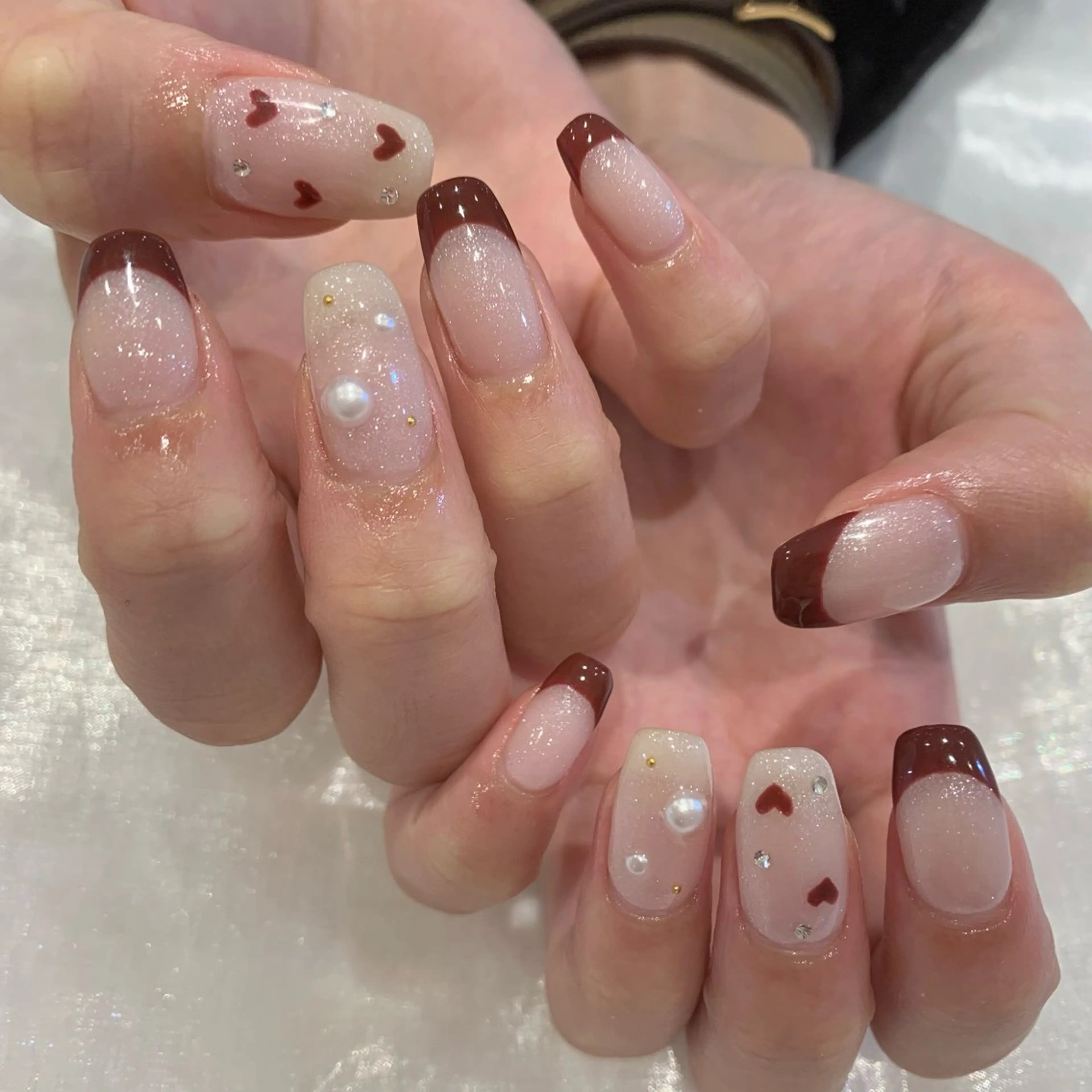 ネイル バレンタイン ハンドネイル nailist🍒 ヤマザキのネイルデザイン