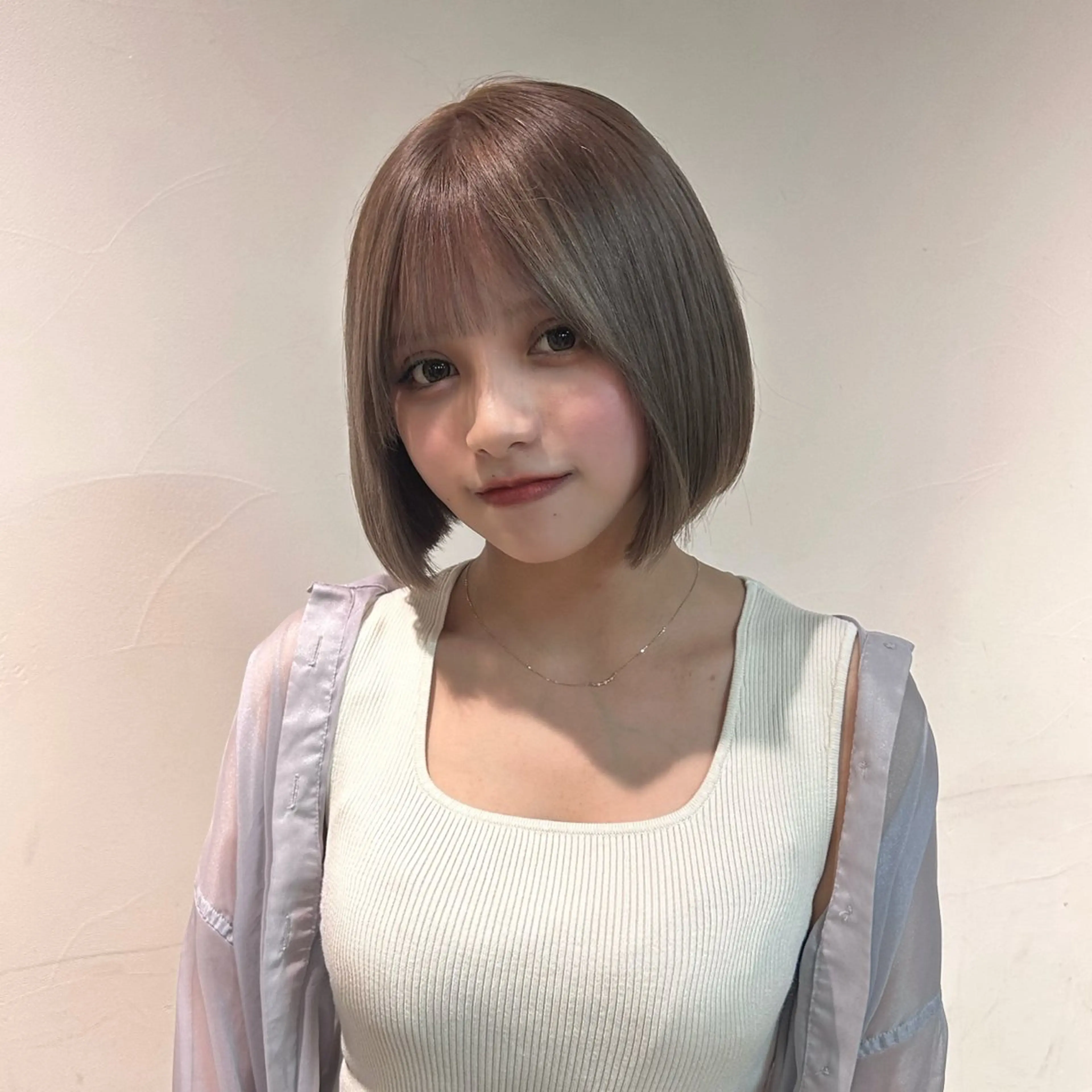 ミディアム ボブ 縮毛矯正 宮本晃成のヘアスタイル