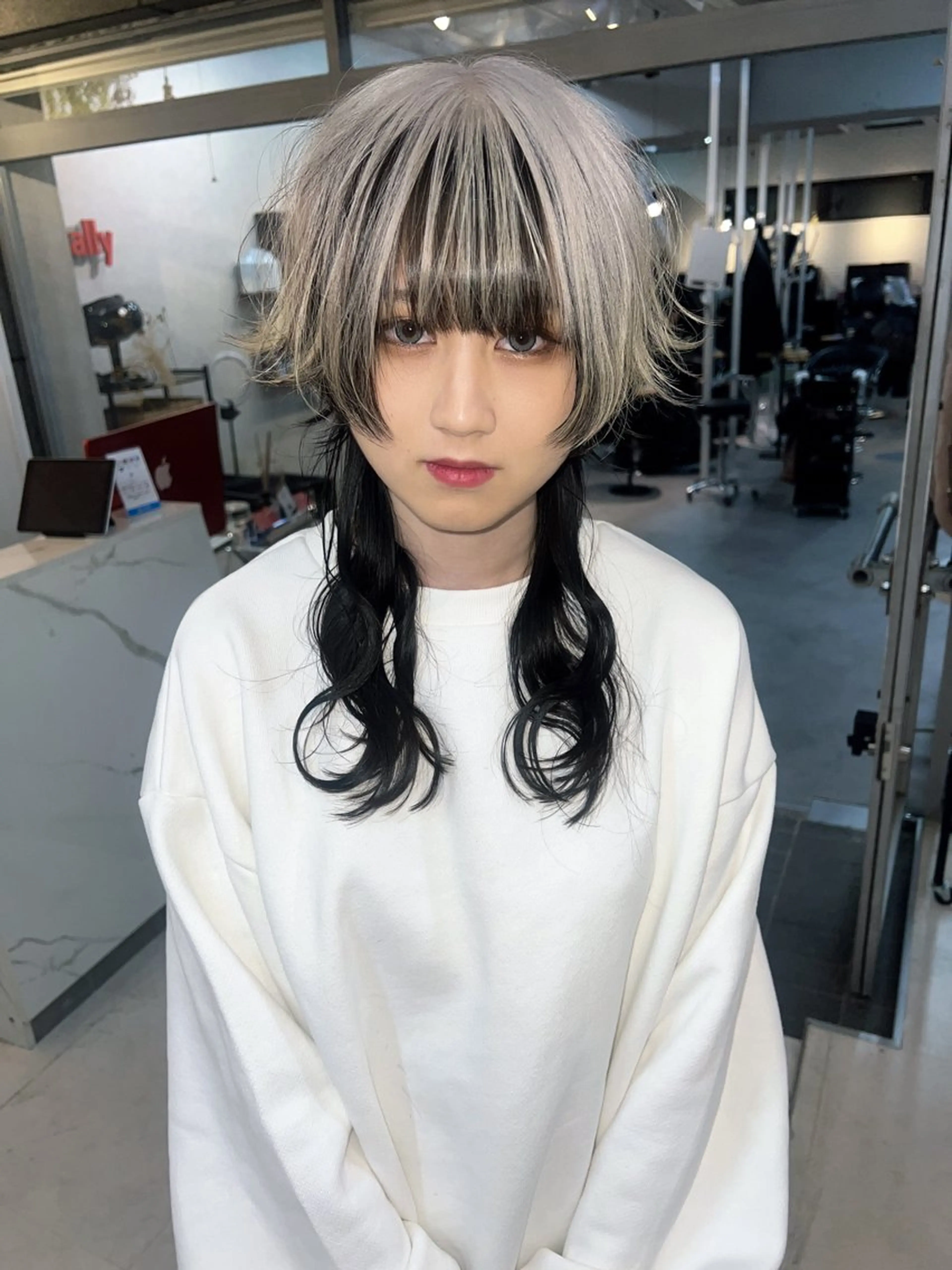 セミロング 【ロングウルフカット 姫カット】伊藤裕哉のヘアスタイル
