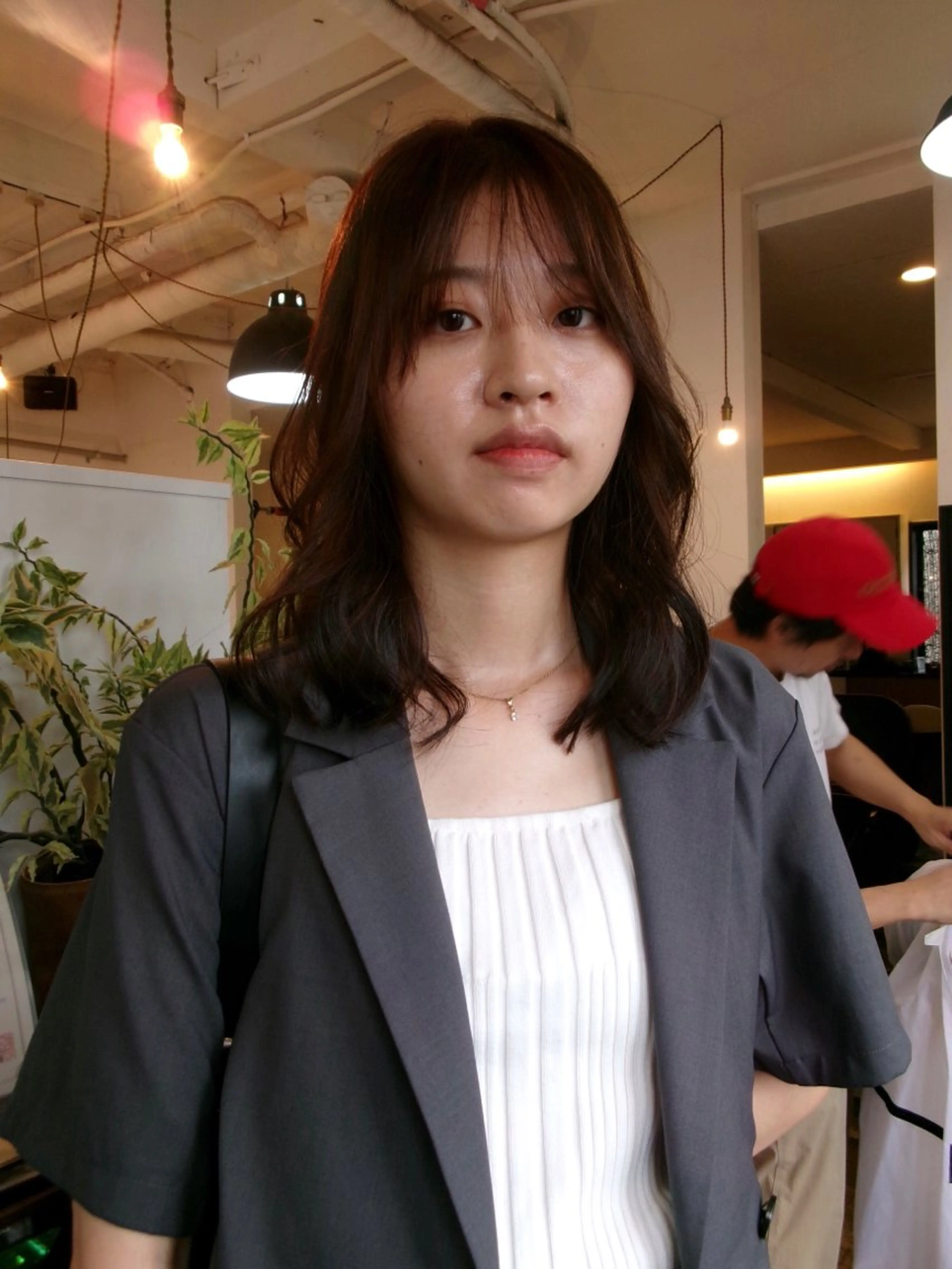 ミディアム カラー オレンジ カット ヘアカラー デザインカット🎨 ボブ🫟おざきのヘアスタイル