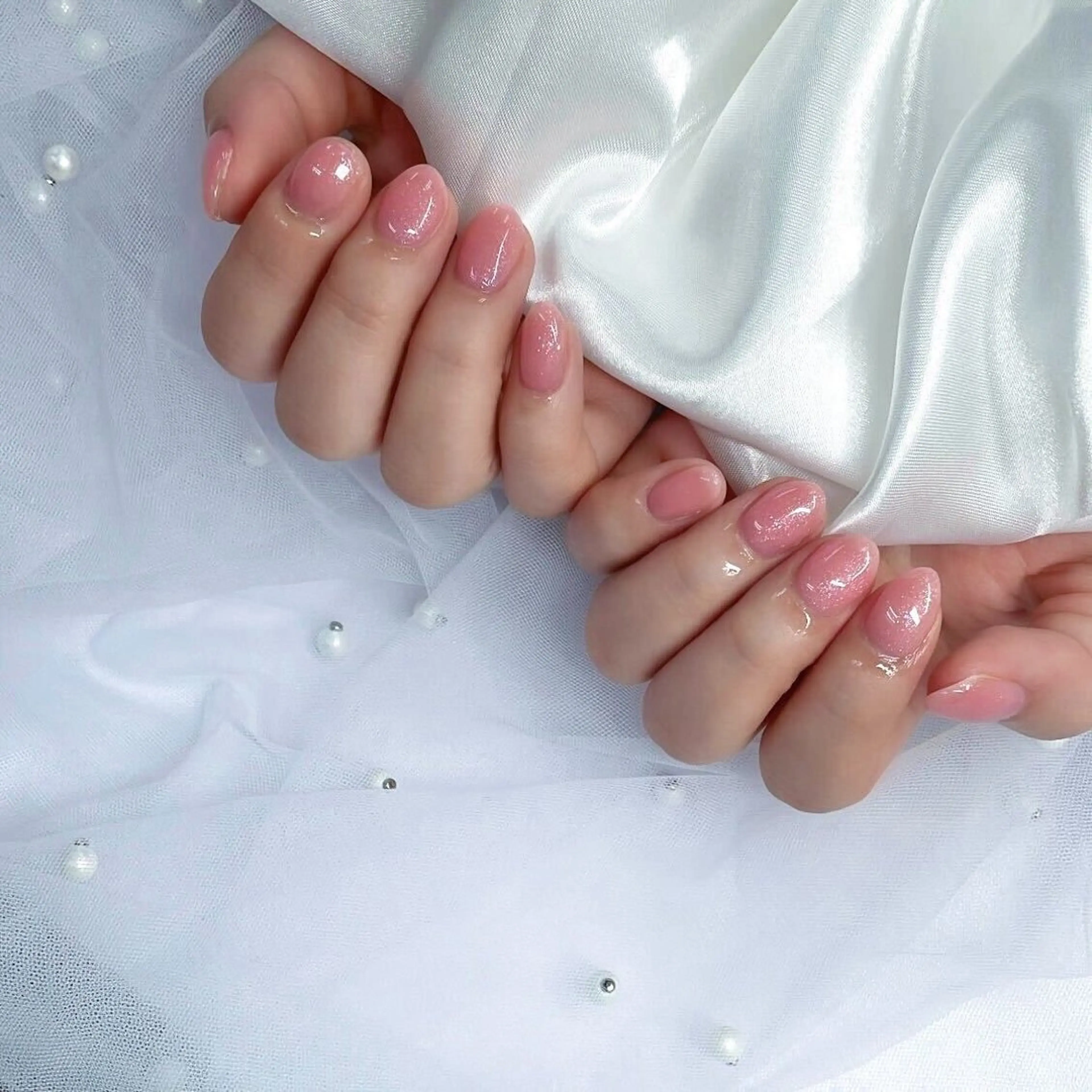 ネイル ジェルネイル ラメ(グリッター) ラメグラデーション マグネットネイル ワンカラーネイル ハンドネイル Nail Neige🐈🌙のネイルデザイン