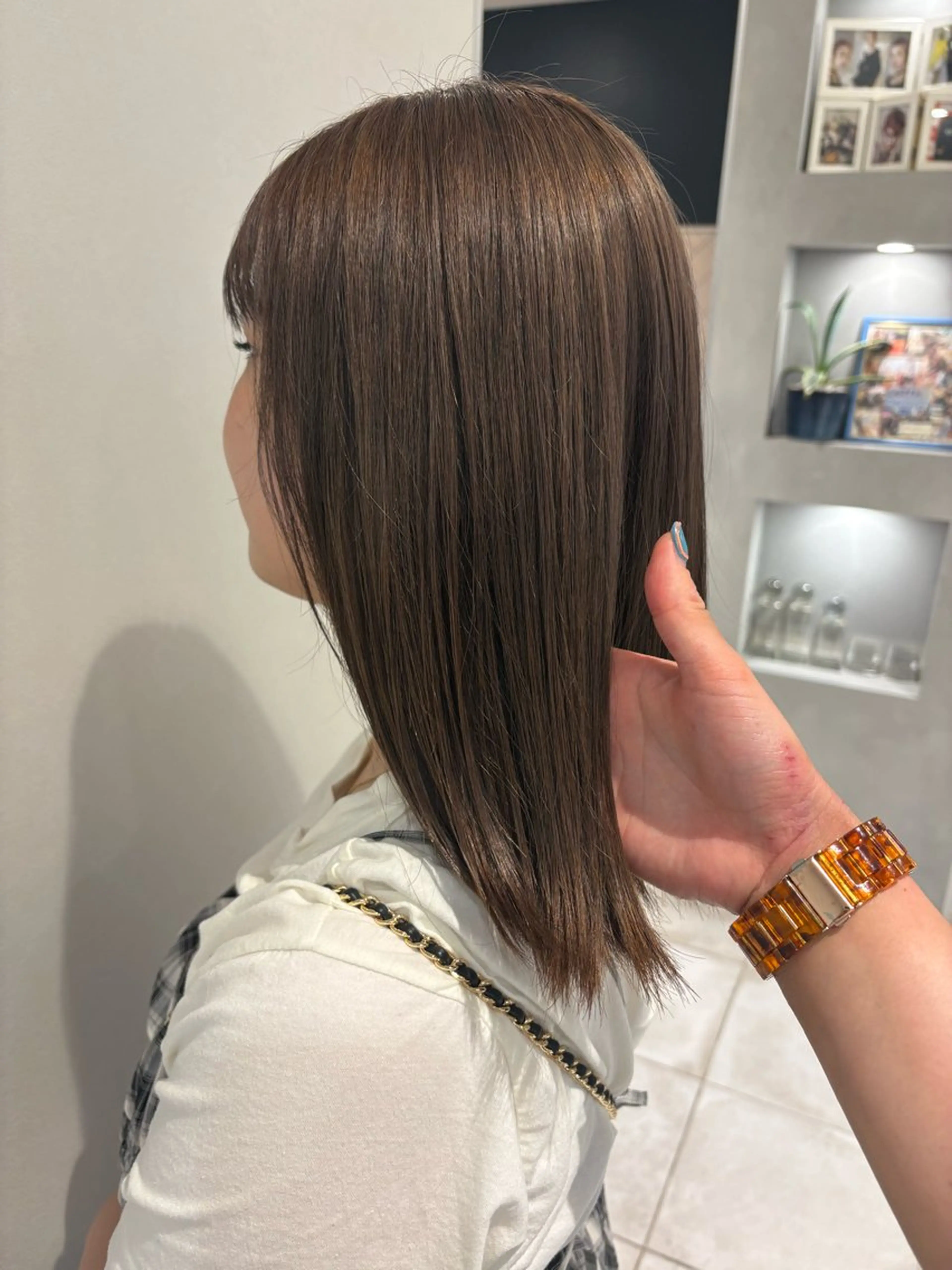 ミディアム 山口 優美のヘアスタイル