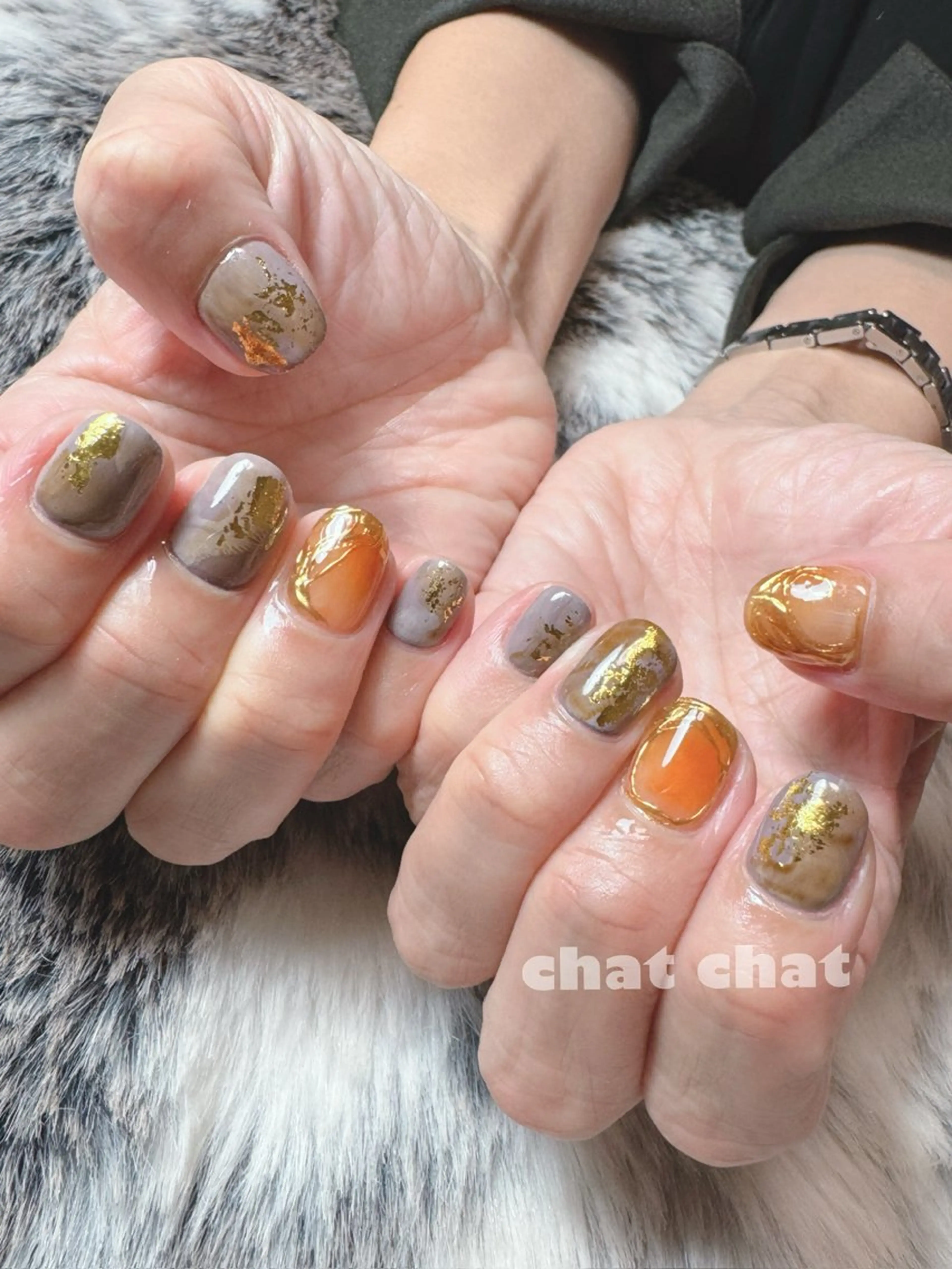 ネイル ニュアンスネイル ハンドネイル nailsalon chat chatのネイルデザイン