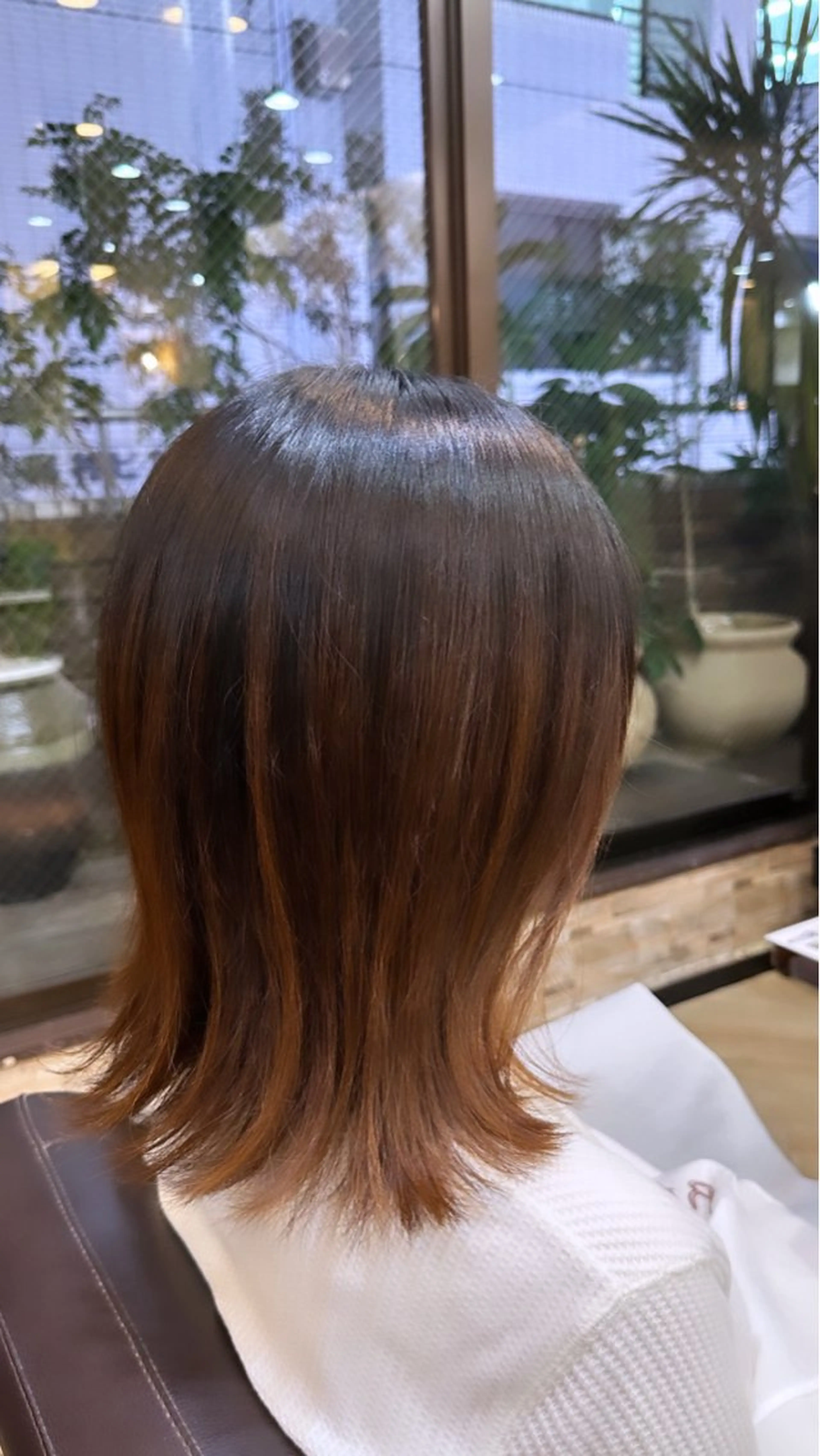 ミディアム 外ハネヘア 縮毛矯正&髪質改善/ きょうの🐺のヘアスタイル