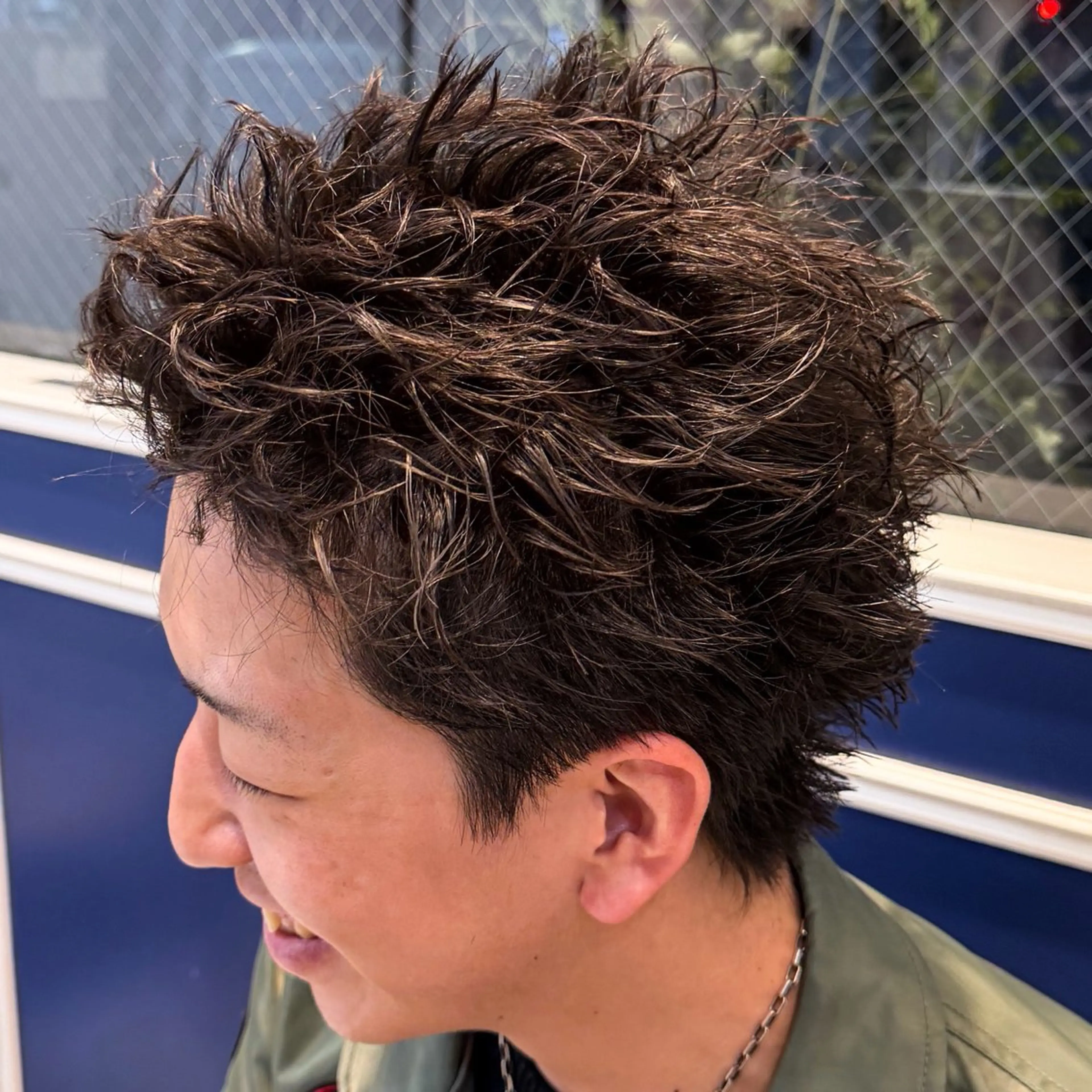ショート パーマ メンズ メンズパーマ カット 吉田 新平のヘアスタイル