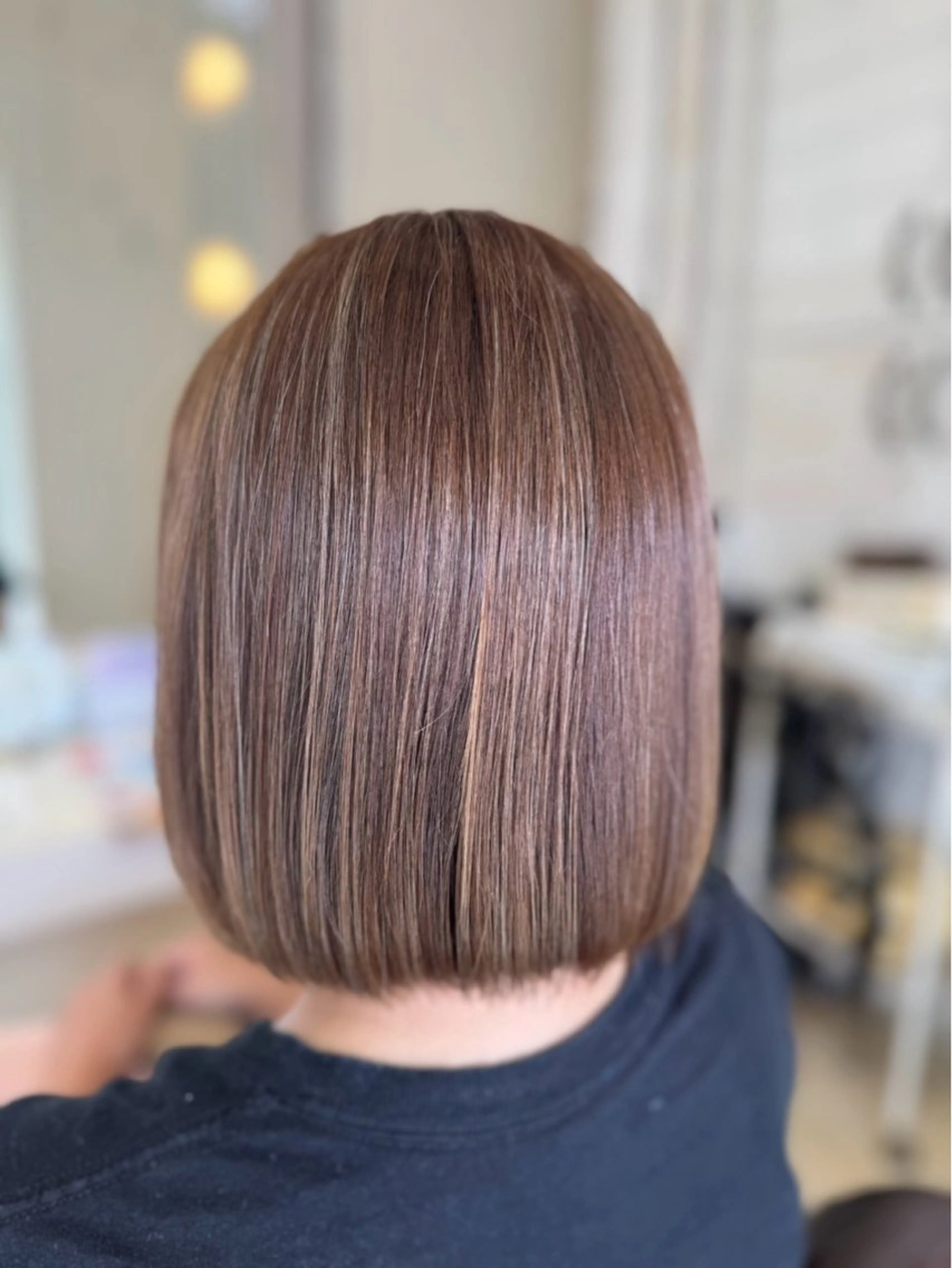 ミディアム カラー ベージュカラー ダブルカラー Crén by marie 真嘉比店所属・東恩納 誠のヘアスタイル