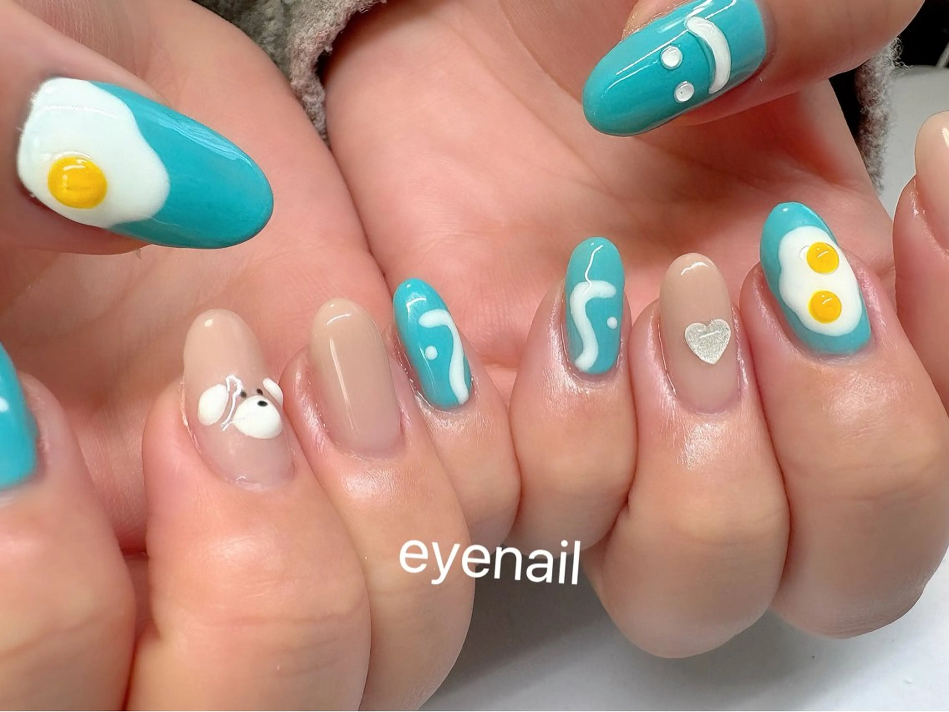 ネイル アートネイル クリアネイル ぷっくりネイル ハンドネイル Eye nailのネイルデザイン