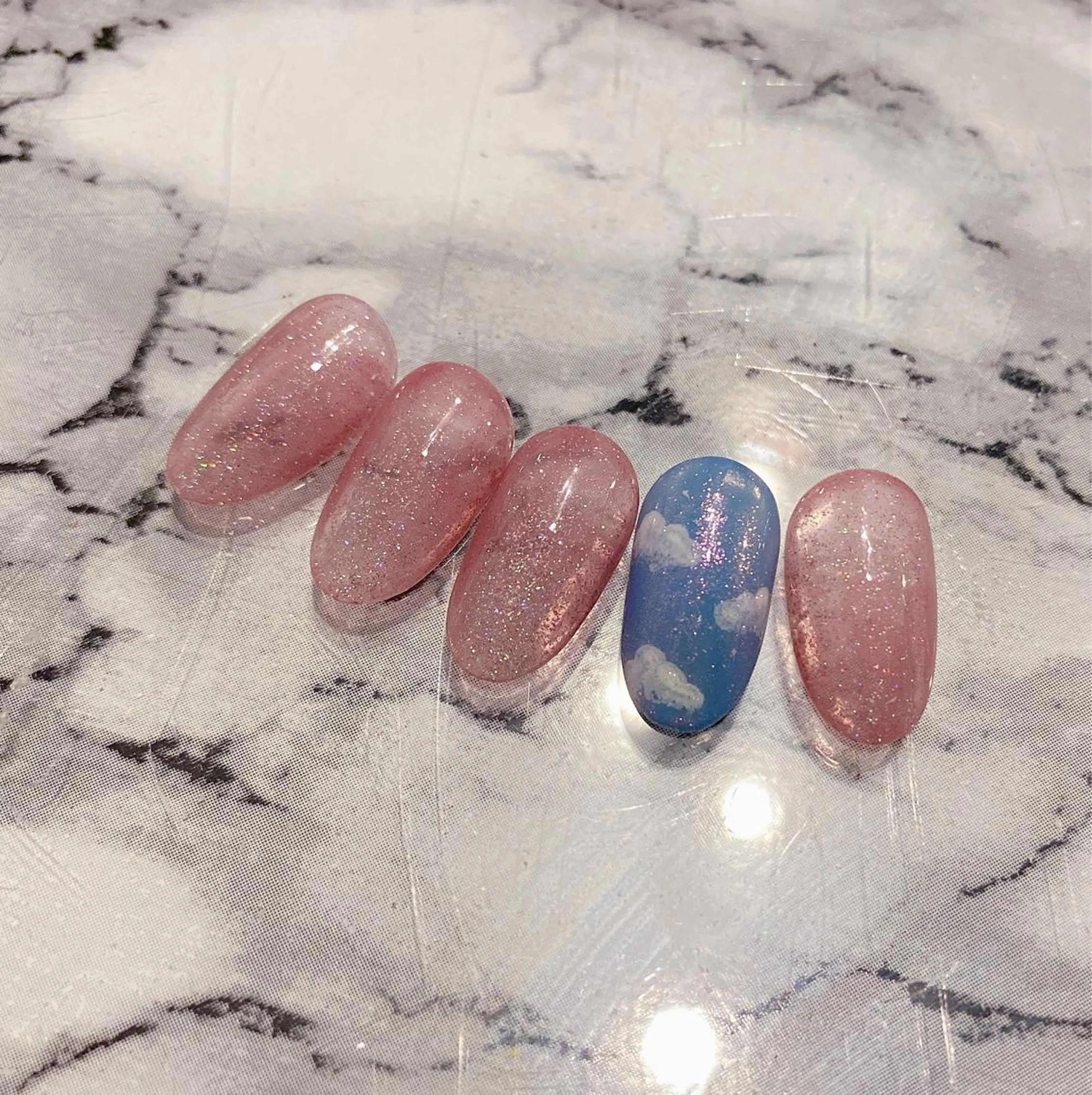 ネイル アートネイル オーロラネイル 韓国ネイル To Me Nail所属・🩵 mei🩵のネイルデザイン