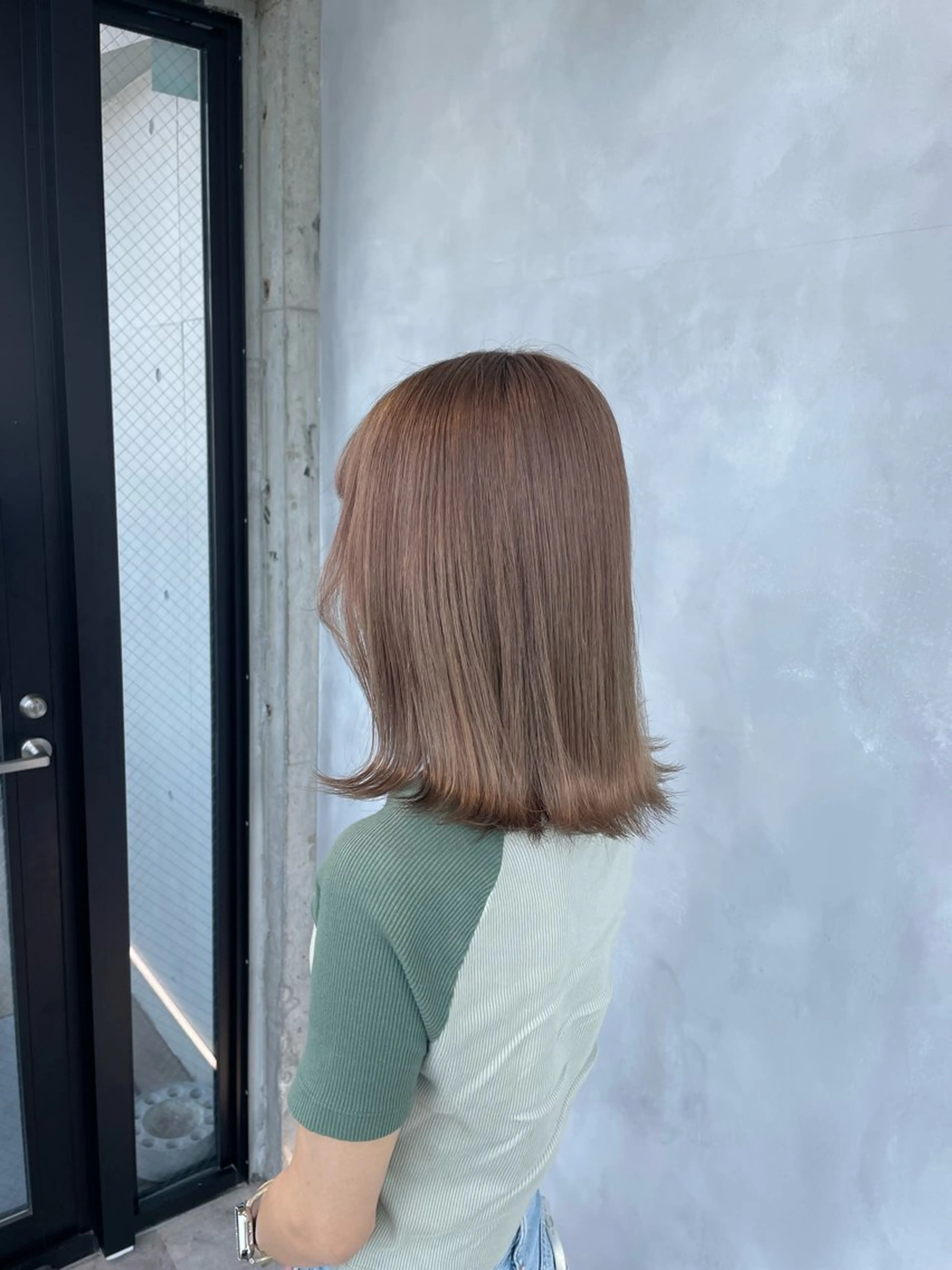 セミロング カラー ブリーチ ケアブリーチ ヘアカラー 暖色/ハイトーン/ カラー/HBLのヘアスタイル