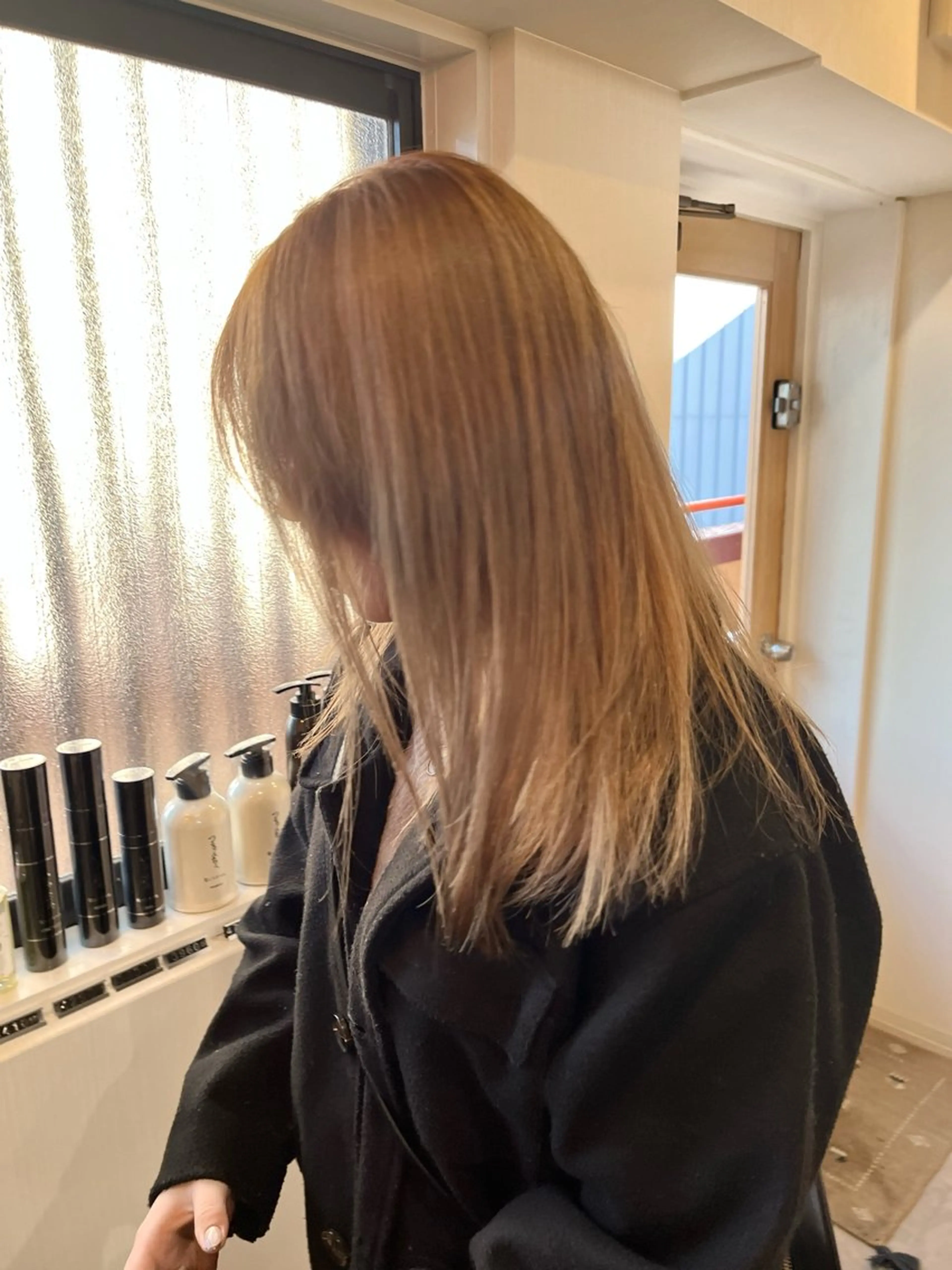 セミロング カラー カット ヘアカラー トリートメント 下石怜子/レイヤー/ 透明感カラーのヘアスタイル