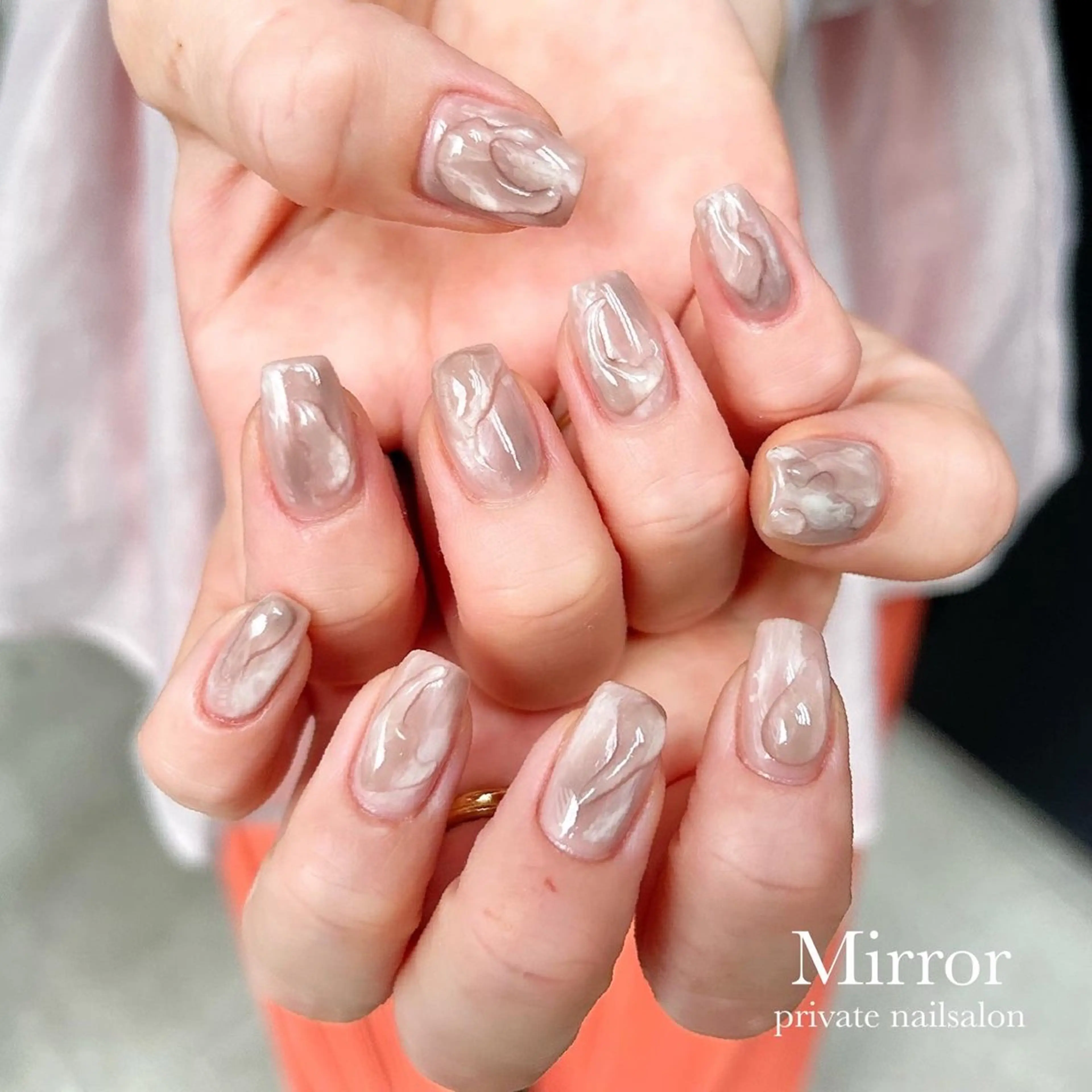 ネイル ぷっくりネイル ハンドネイル nailsalon Mirrorのネイルデザイン