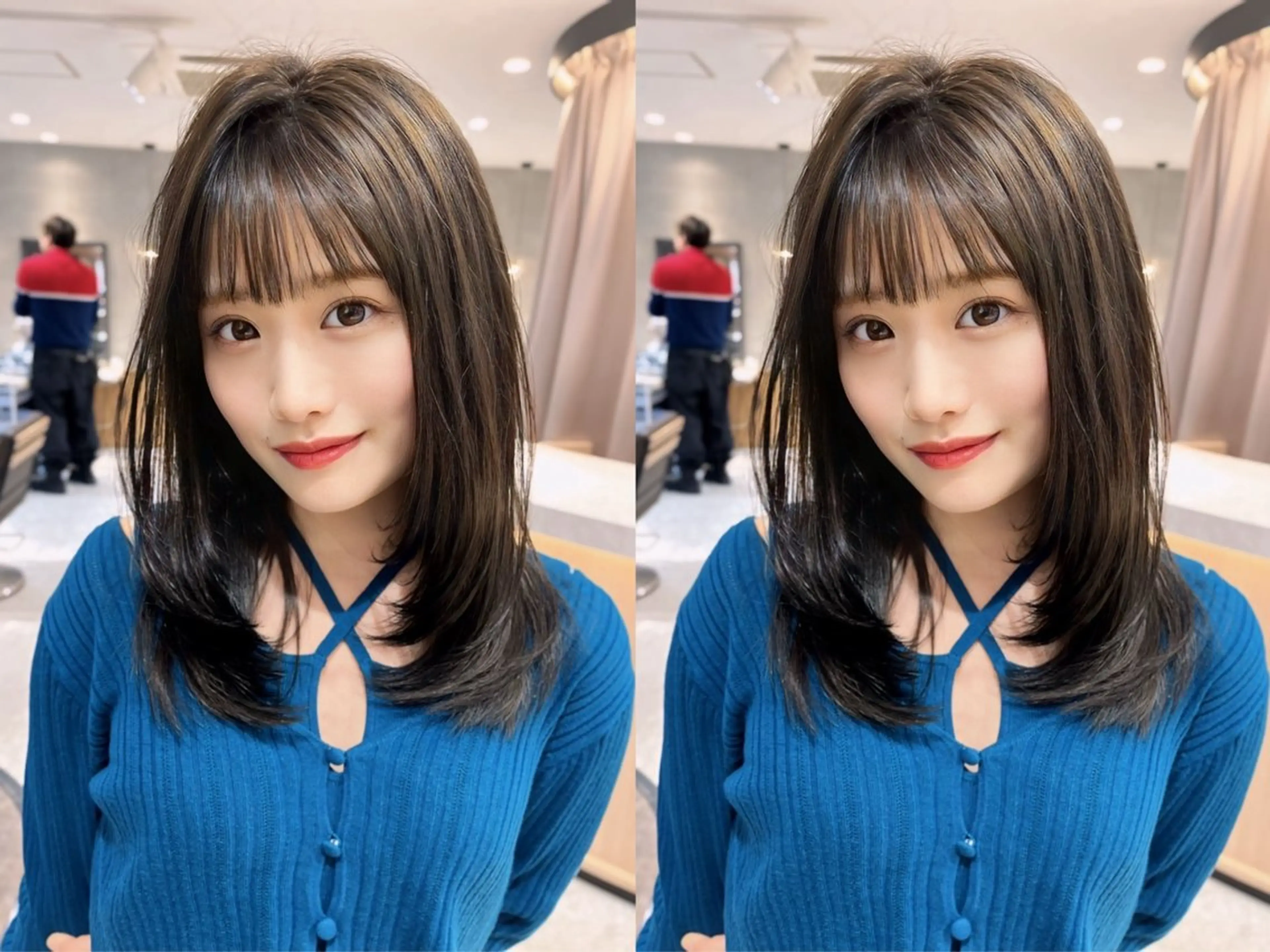 ミディアム ミディアムレイヤー レイヤーカット カット ヘアカラー トリートメント 🌈Hiroki🌈 福岡の愛され美容師のヘアスタイル