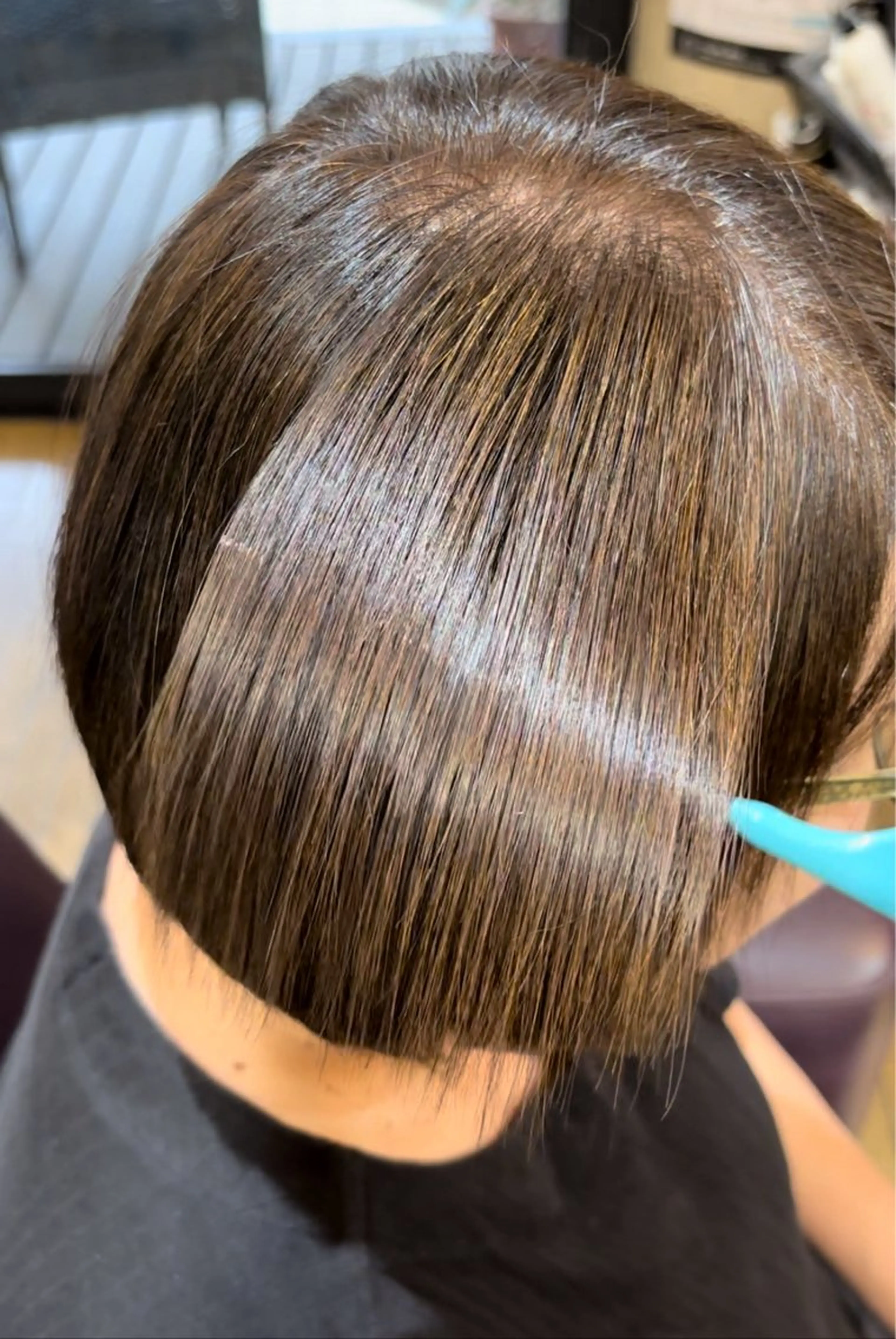 カット 縮毛矯正 トリートメント ラピスキーズ 古橋のヘアスタイル