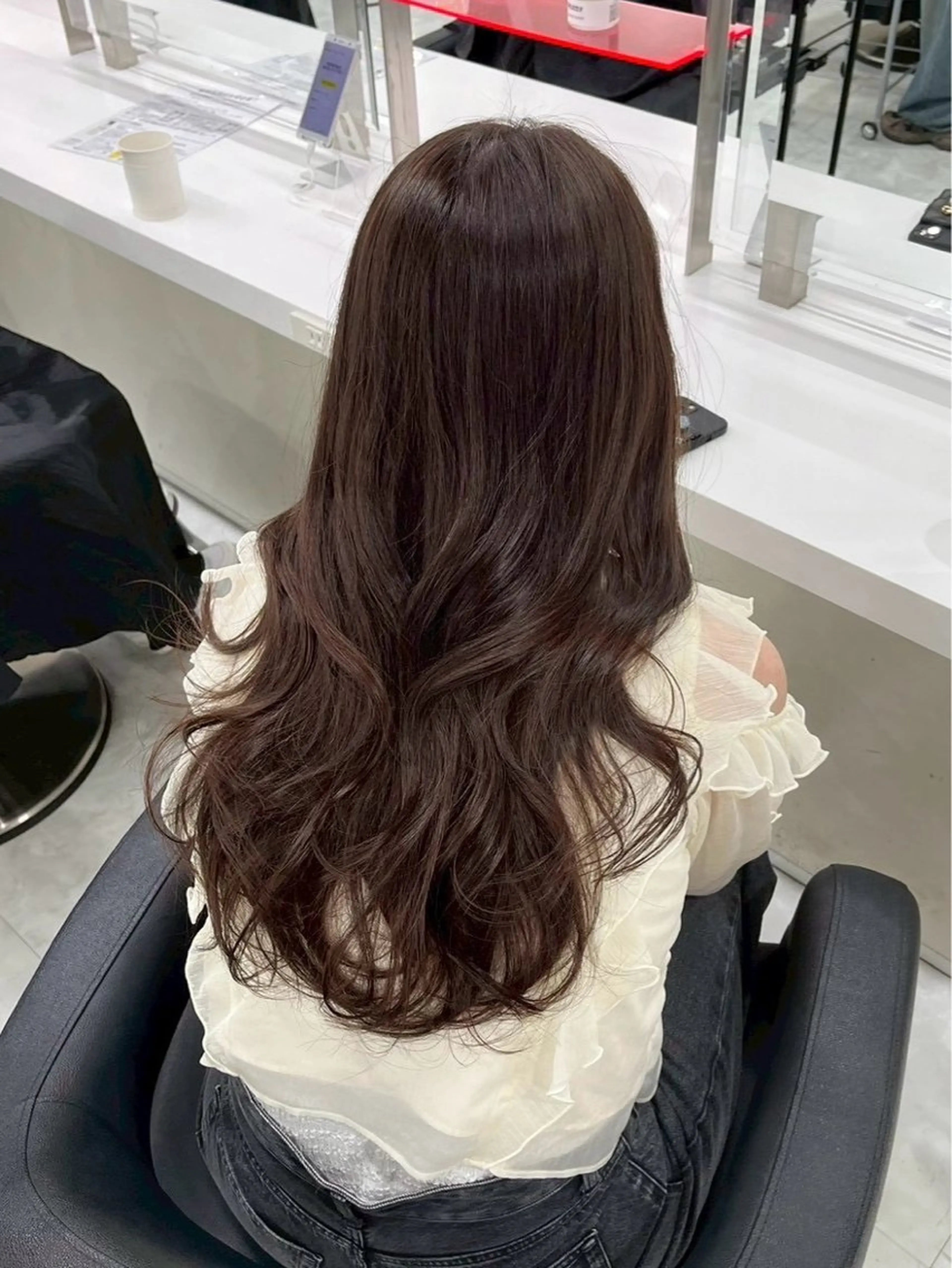 ロング カラー ヘアカラー トリートメント 💖髪質改善/韓国/ WカラーNanamiのヘアスタイル