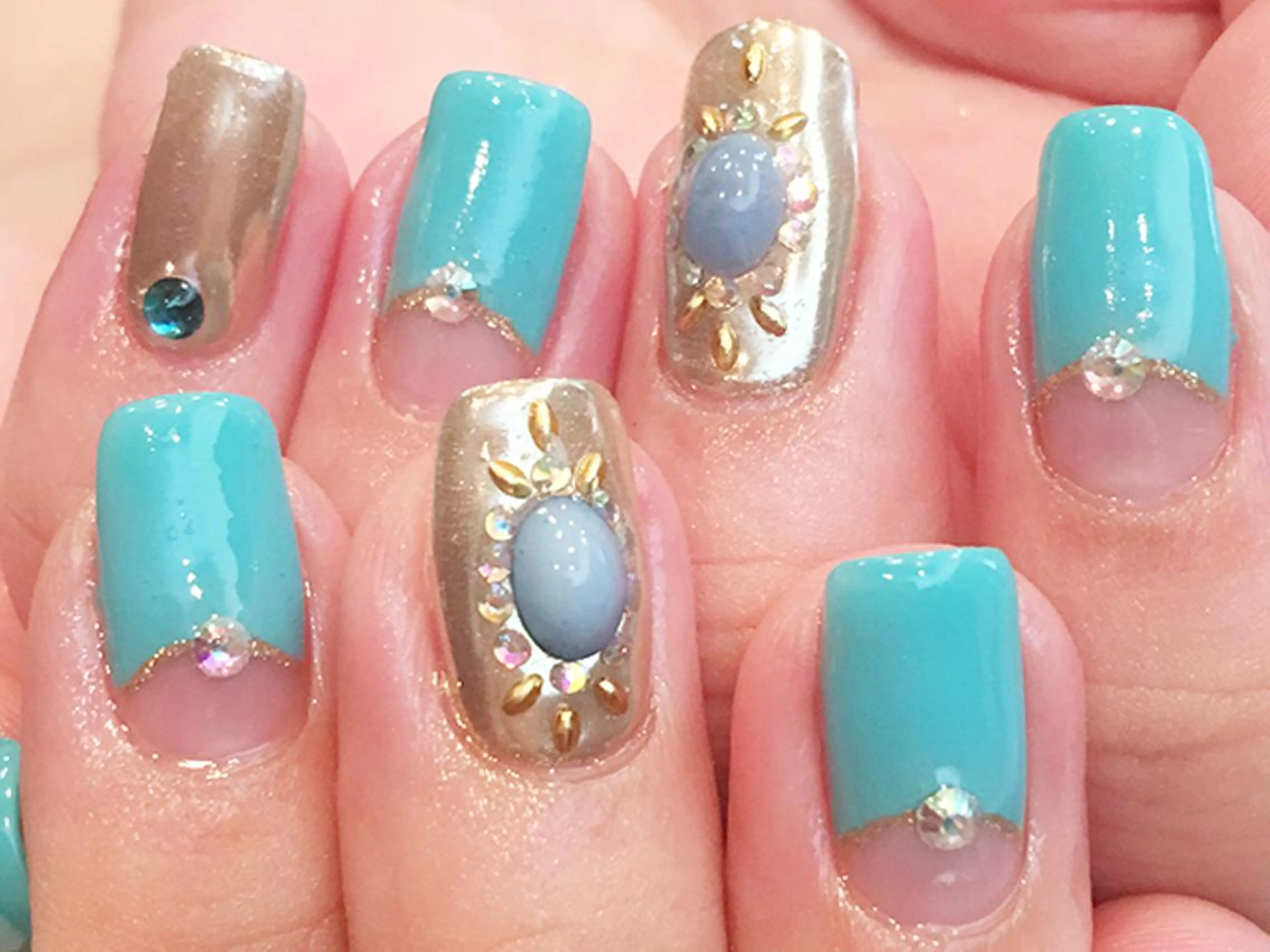 🌈オフ込オーダーメイド🌼150分しっかりアートやり放題＆ストーン付け放題⭐️長さ出し10本OK🌟12980円の写真