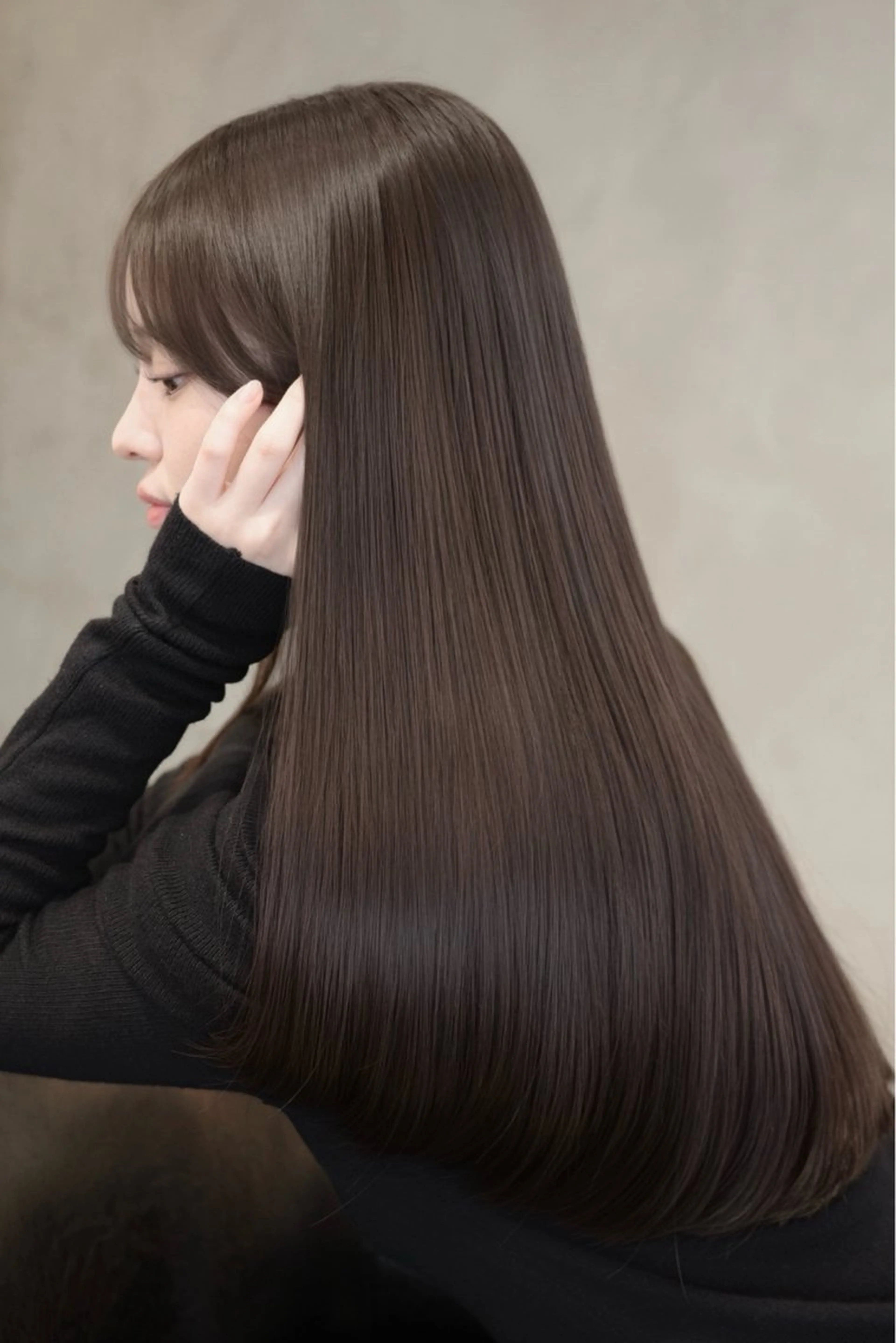 ロング トリートメント ヘアカラー トリートメント L'EANE THE TOKYO所属・美顔形成カット｜青山 髪質改善｜三浦秀太郎のヘアスタイル