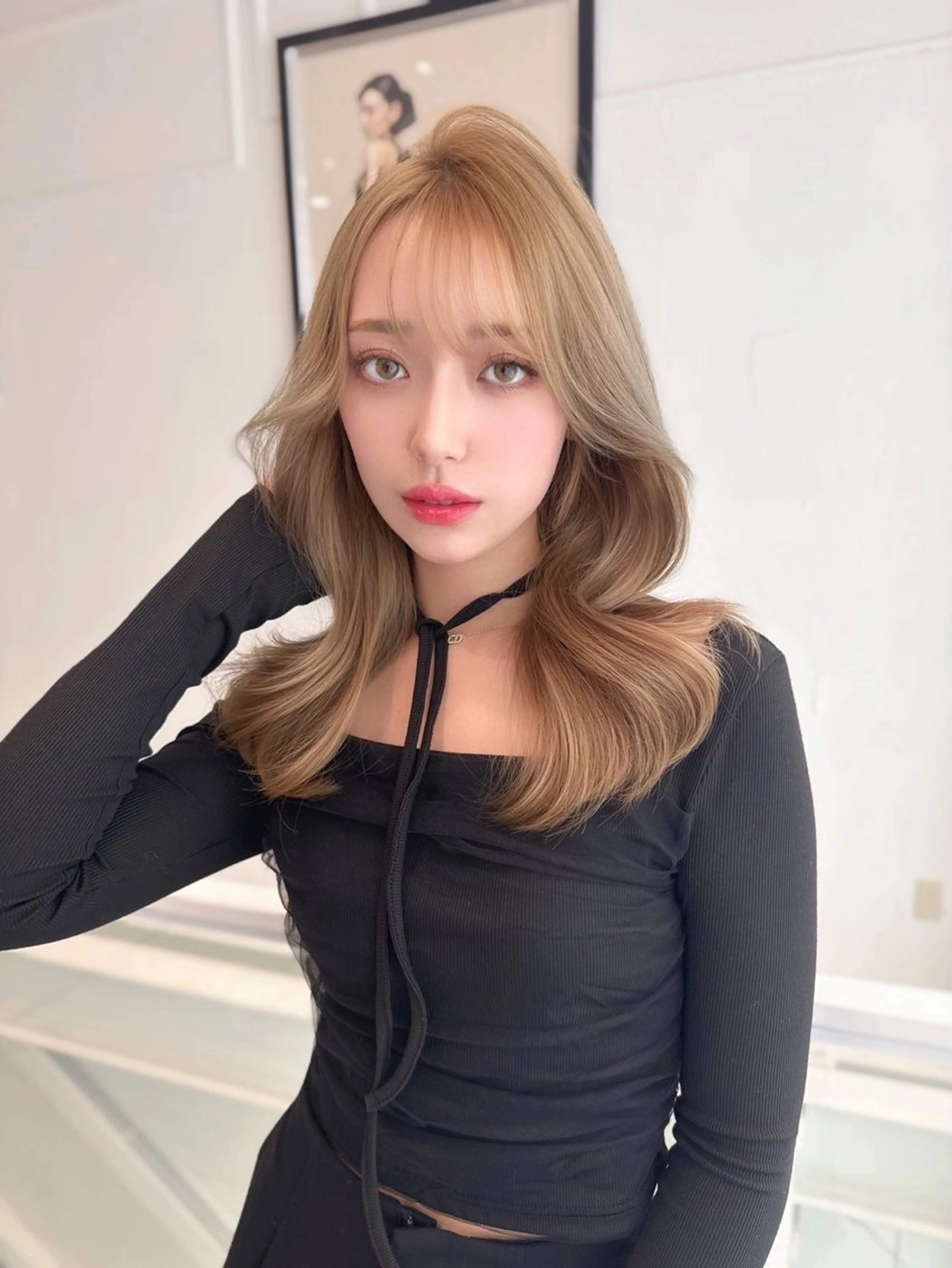 セミロング カラー ヘアカラー トリートメント 韓国ヘア/髪質改善 TAKAHIROのヘアスタイル