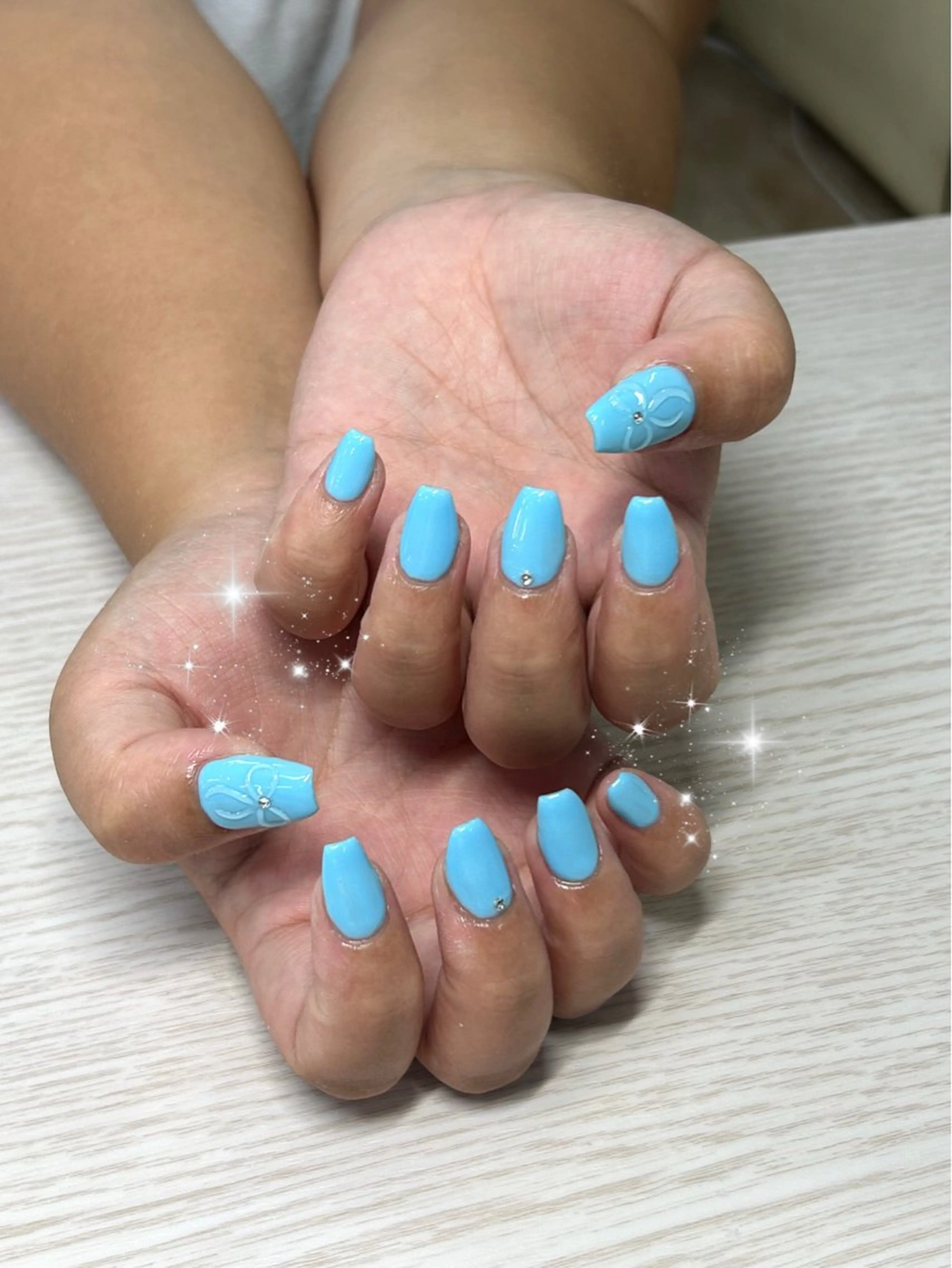 ネイル ぷっくりネイル リボン TRU NAIL&EYEゆめが丘ソラトス店所属・TRU ゆあのネイルデザイン