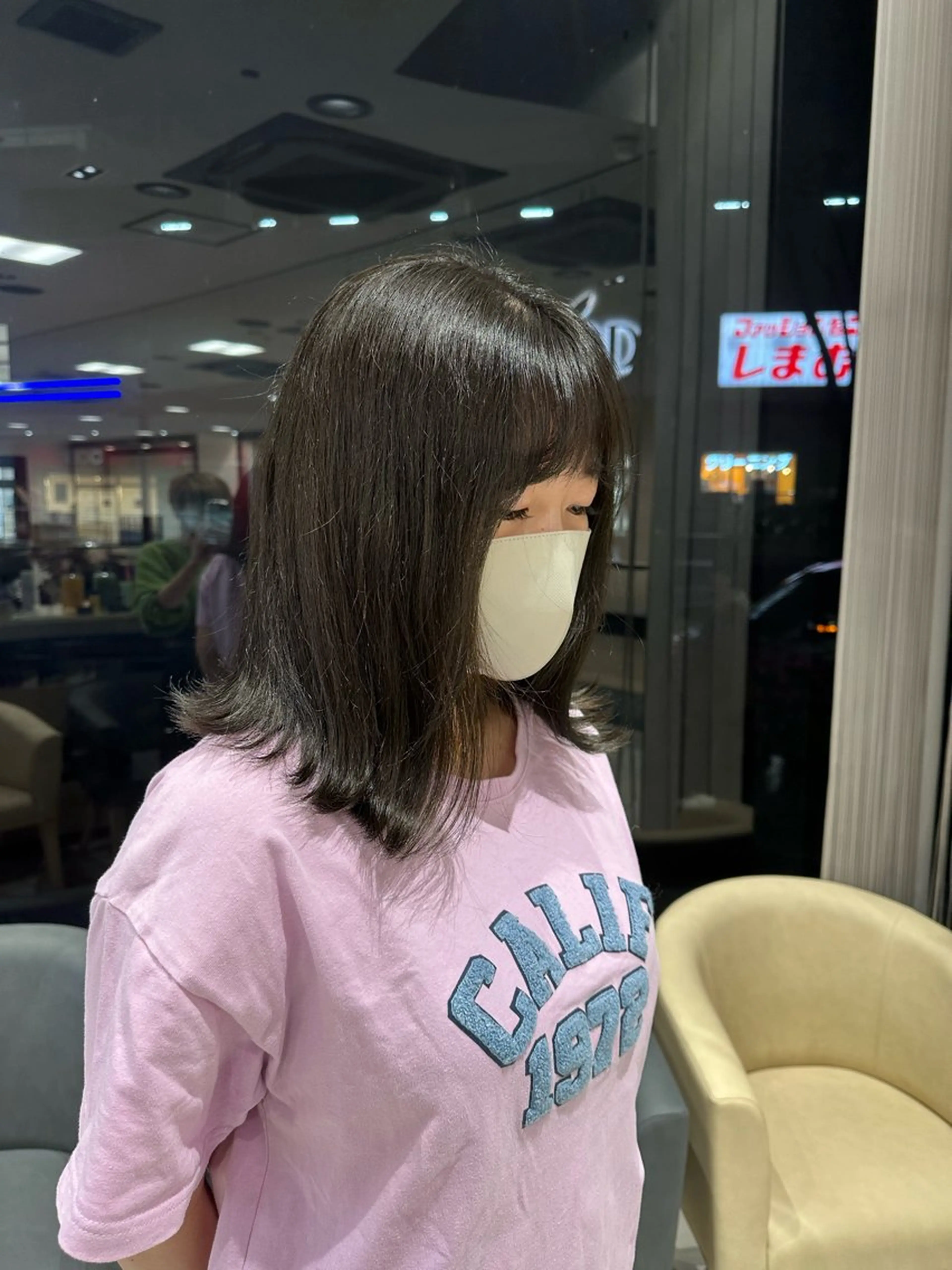 セミロング カラー カット ヘアカラー トリートメント クロスパーマ/うる艶 カラー/Kurumiのヘアスタイル