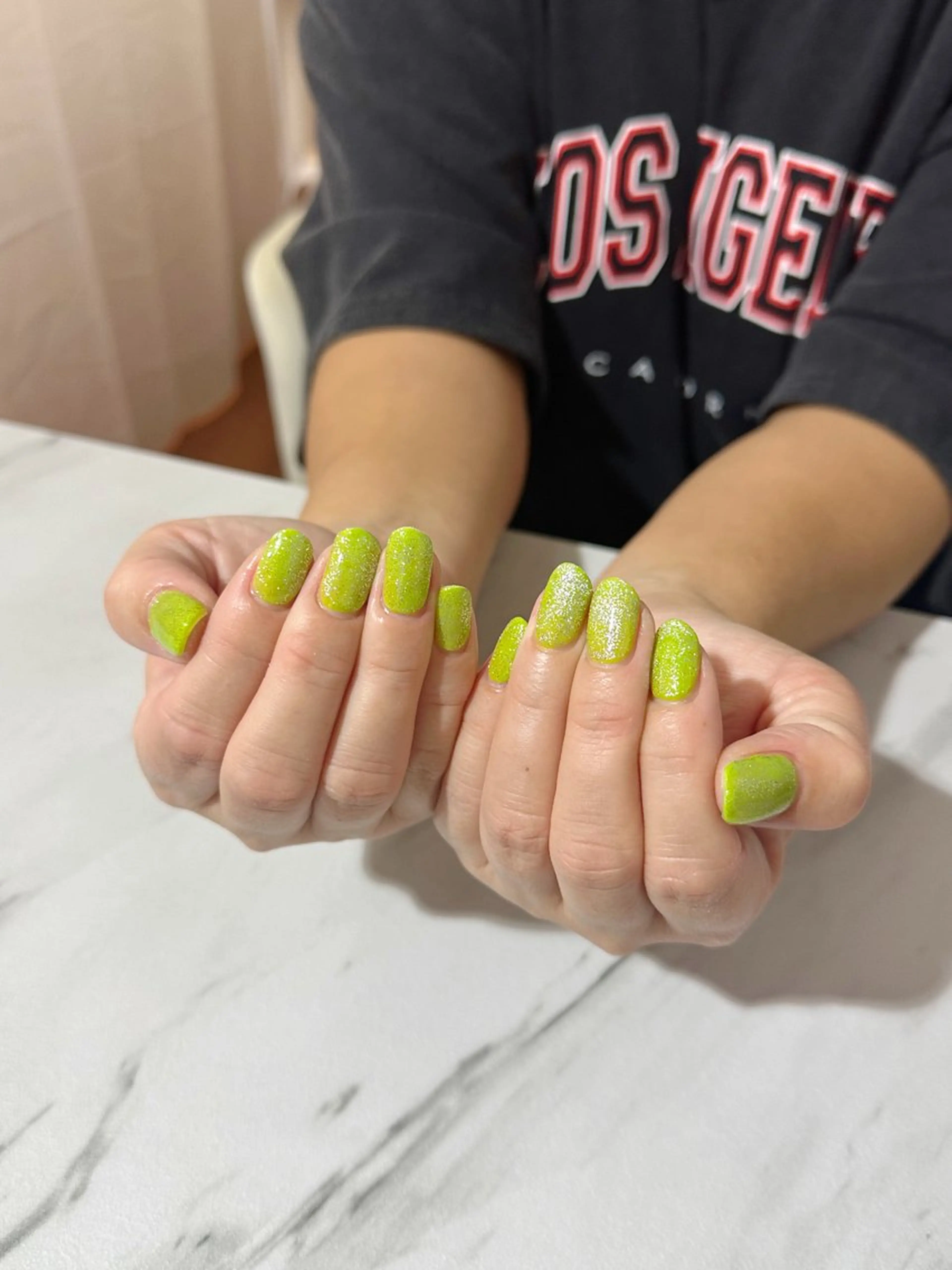 ネイル グリーン ラメ(グリッター) NAIL SALON LUEURのネイルデザイン