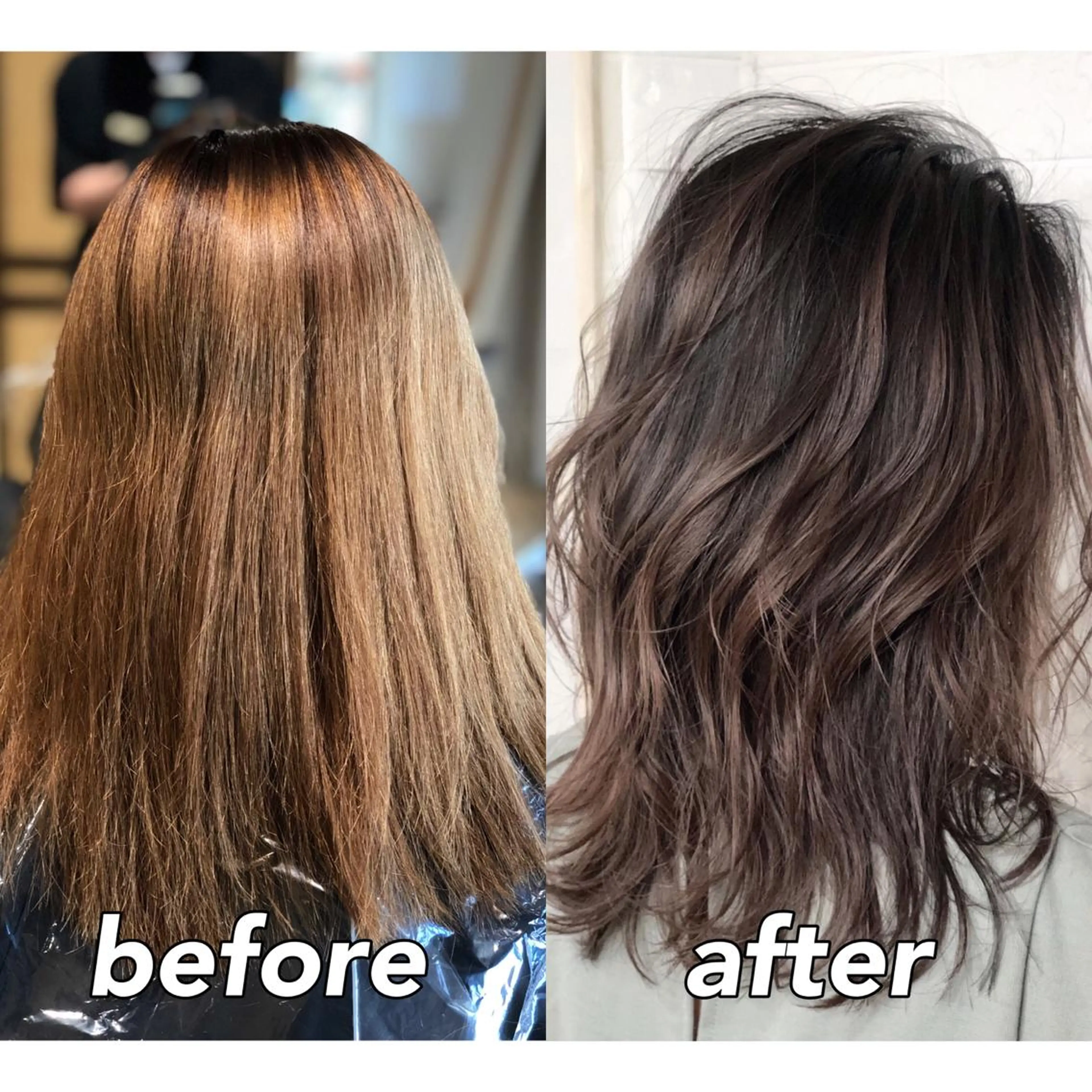 ミディアム カラー バレイヤージュ ベージュカラー ブリーチ レイヤーカット KIZU 髪質改善 オカルト怪談のヘアスタイル