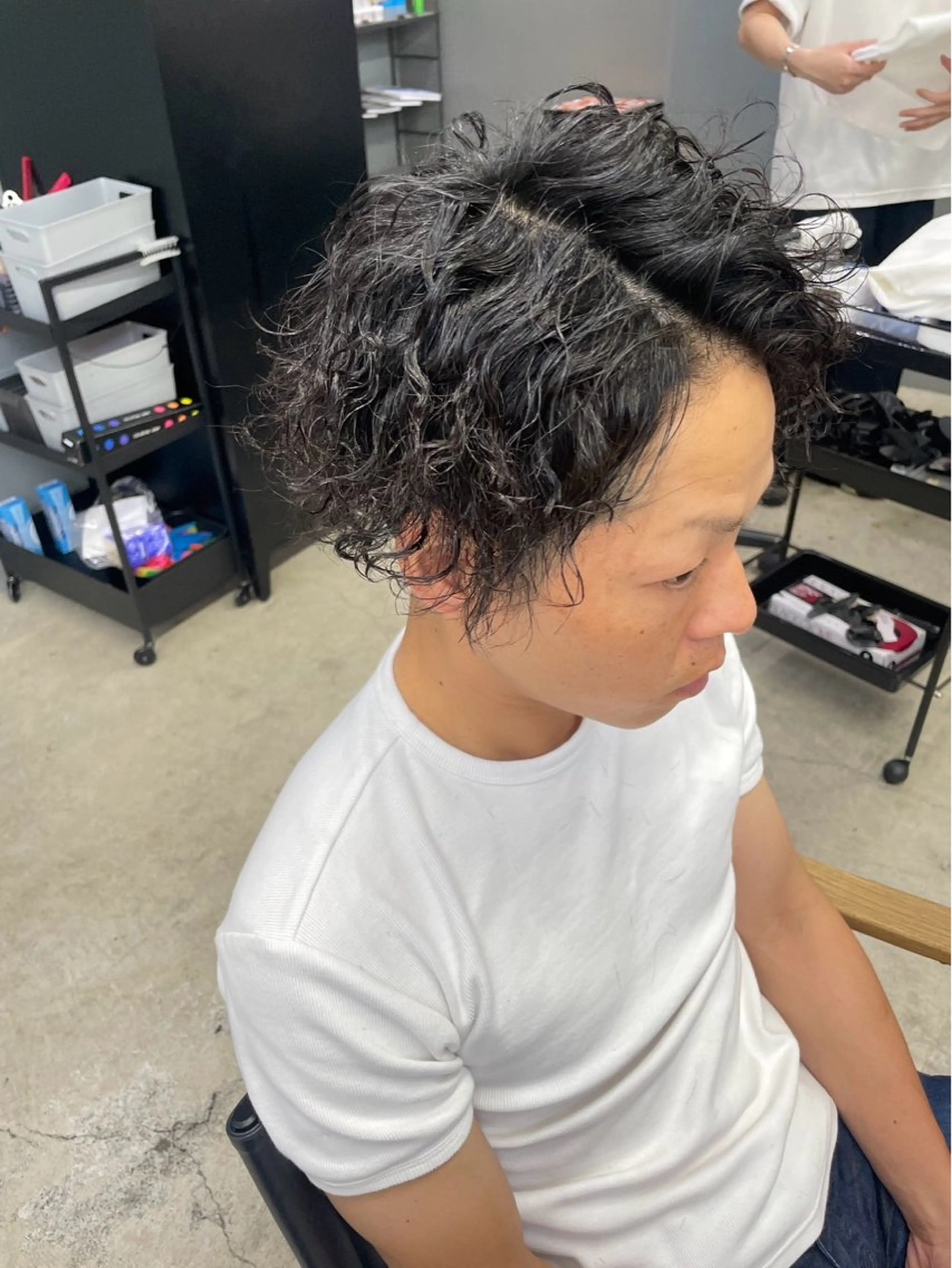 ショート パーマ メンズ カット パーマ メンズ専門サロン wokeのヘアスタイル