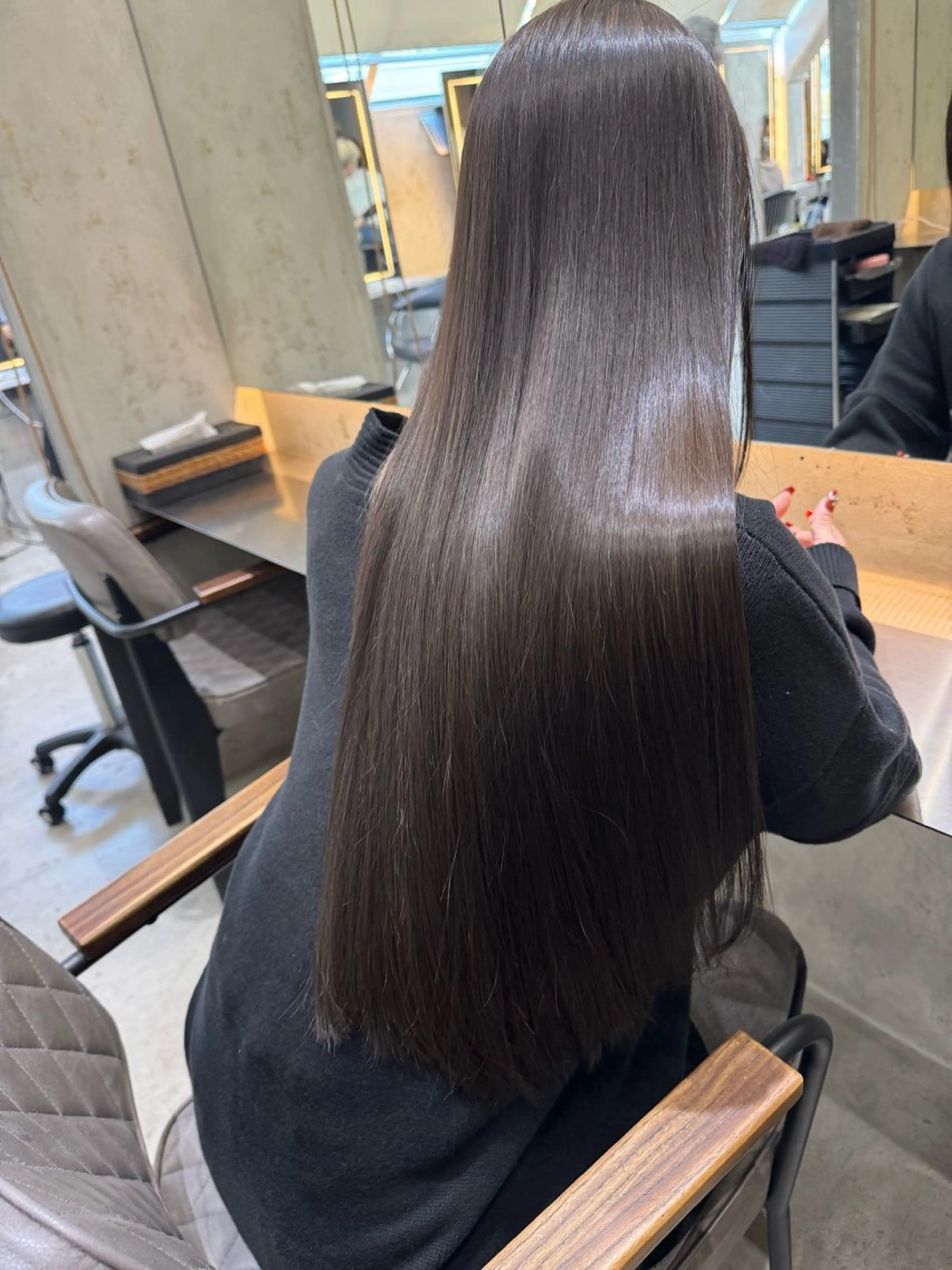 ロング カラー カット ヘアカラー 縮毛矯正 トリートメント 艶透明感カラー/ 髪質改善/三ツ木一生のヘアスタイル