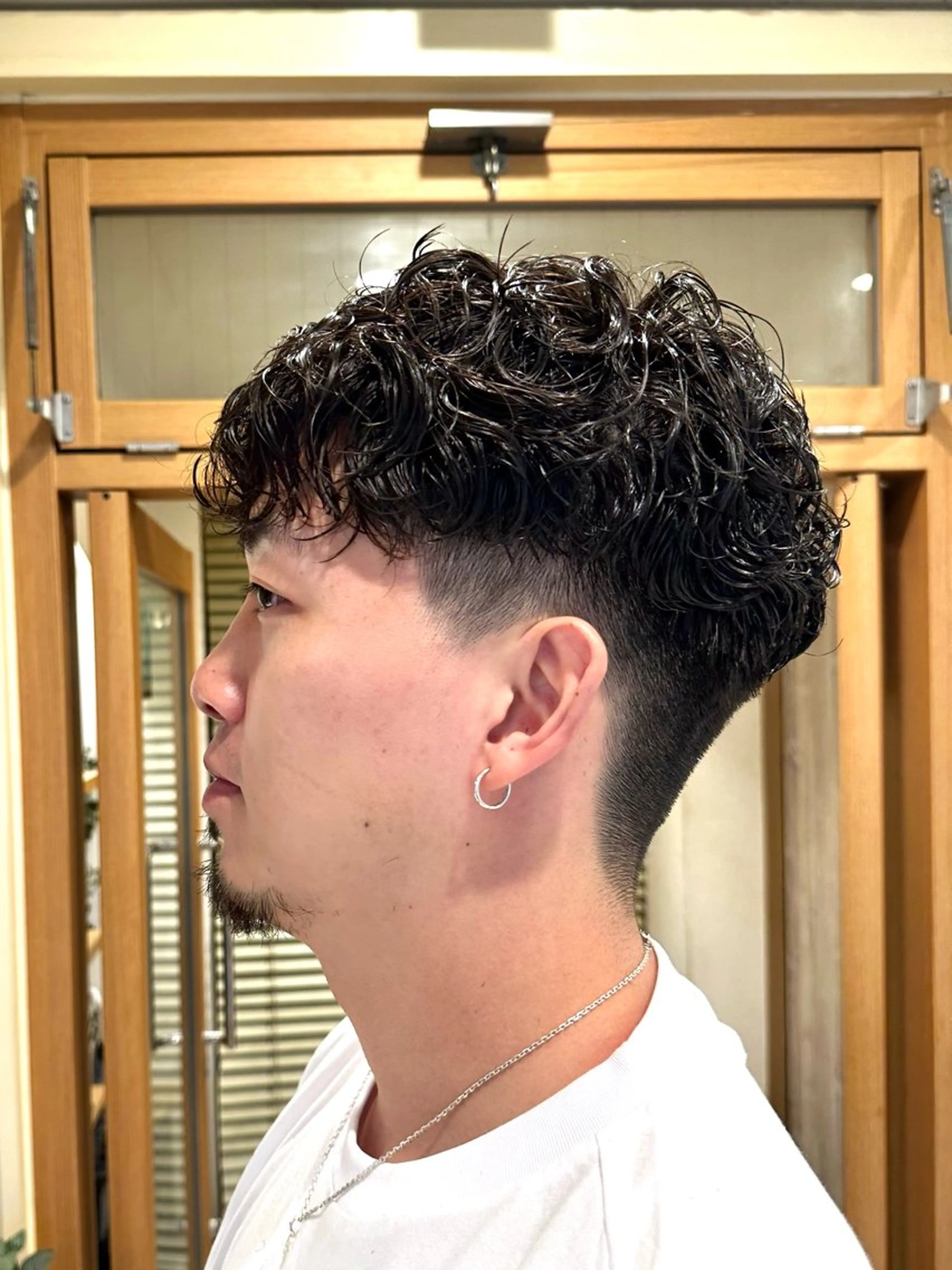 パーマ メンズ カット パーマ 岡本 葵のヘアスタイル