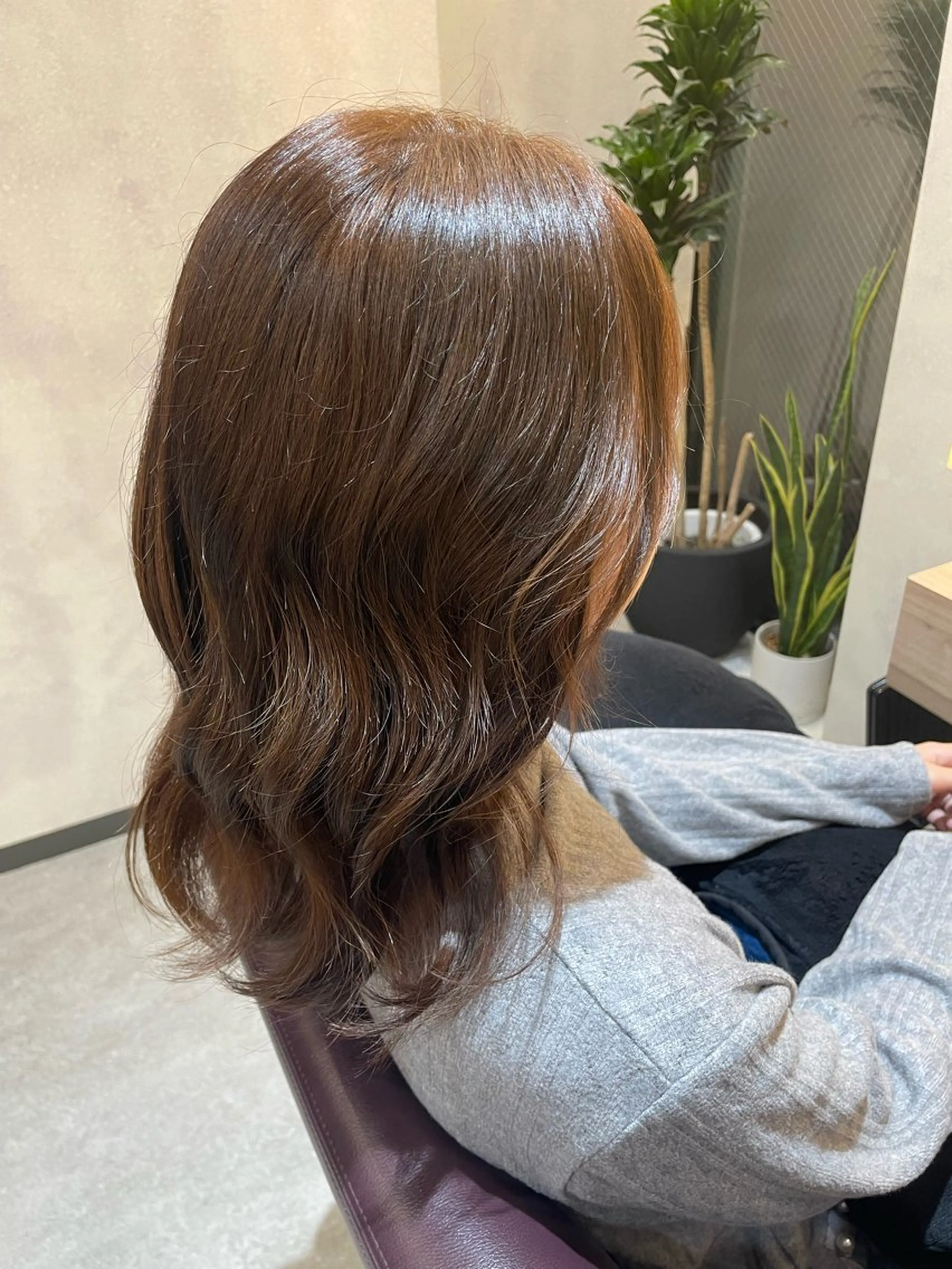 セミロング カラー 札幌艶髪/透明感 カラー🍓さつき🍓のヘアスタイル