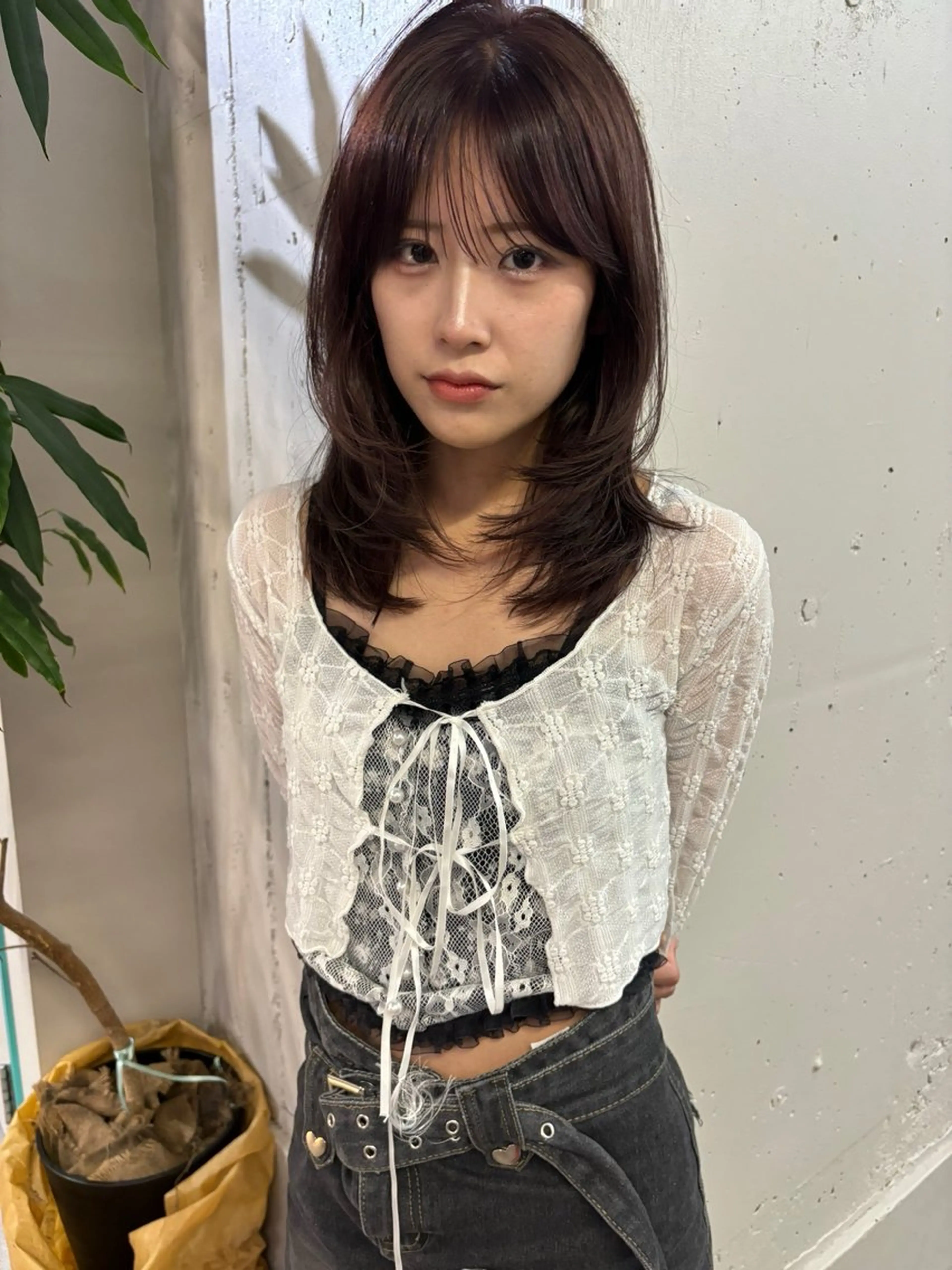 ミディアム カット 似合わせレイヤーカ ット　ʚɞ riiのヘアスタイル