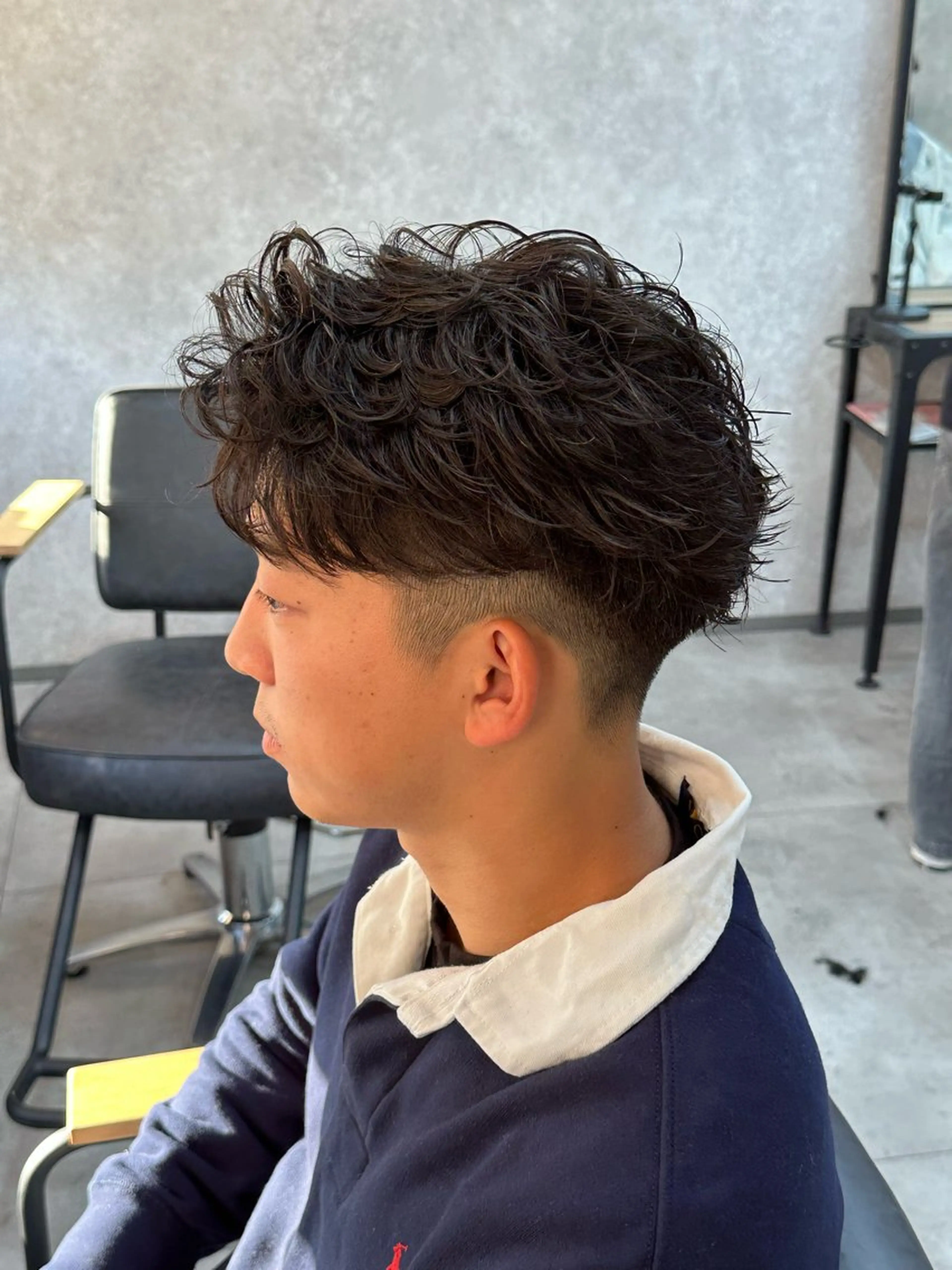 ショート パーマ メンズ フェザーパーマ メンズパーマ カット パーマ 【メンズ専門】中本 翔大のヘアスタイル