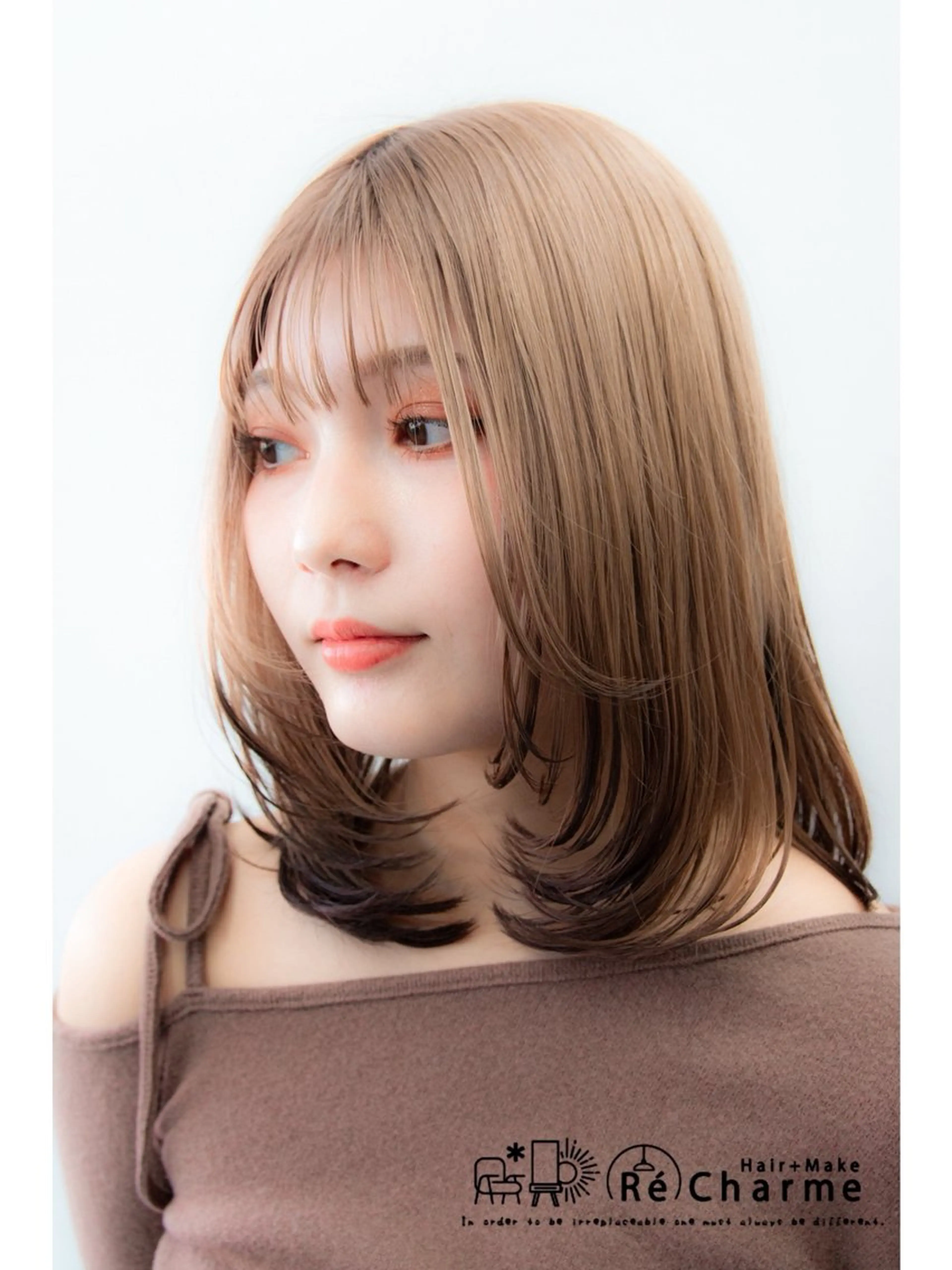 ミディアム カラー 🌿佐山 絵梨佳🌿 Recharme新保のヘアスタイル