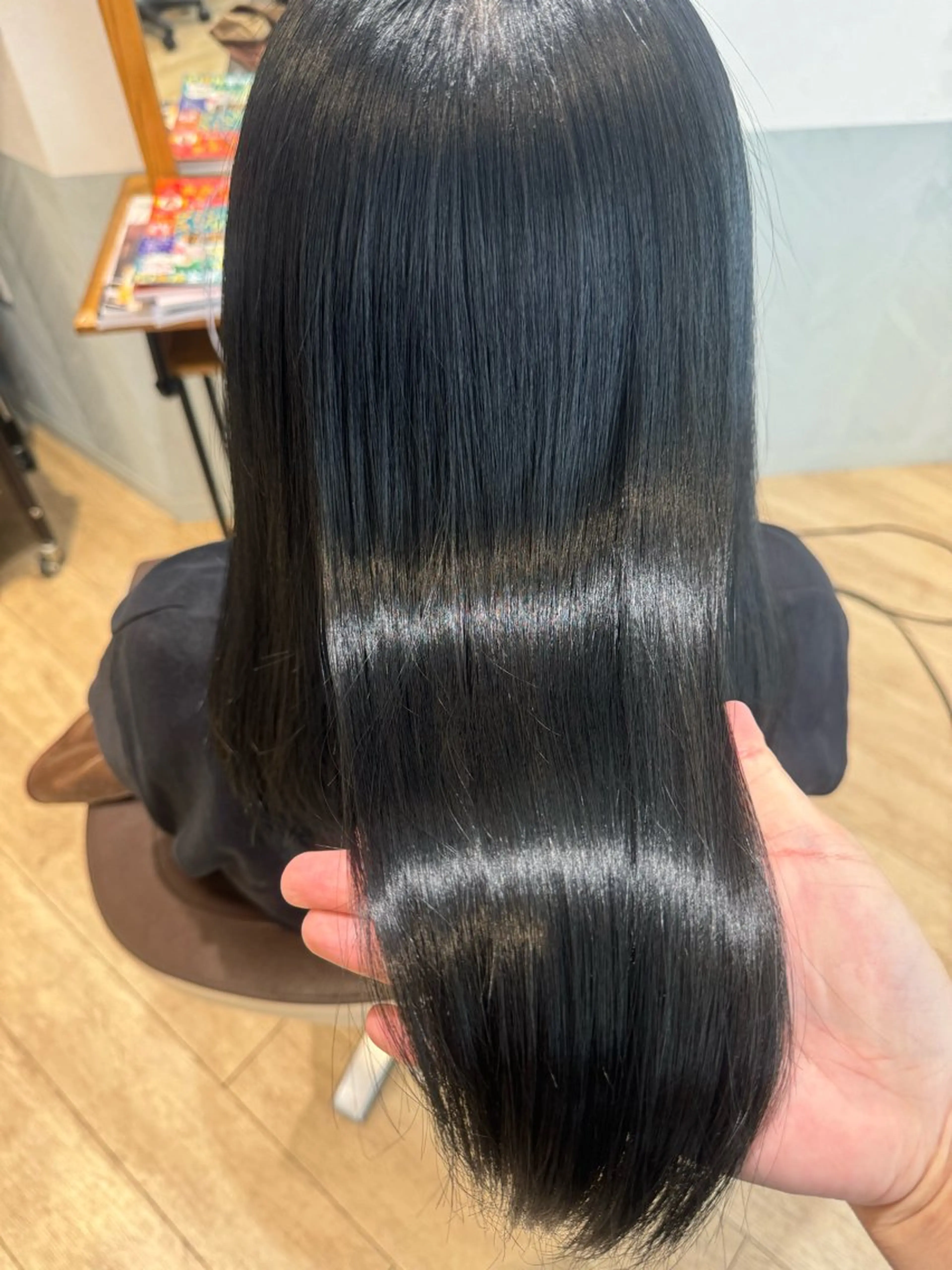 ロング カット 縮毛矯正 トリートメント やまぐち まりんのヘアスタイル