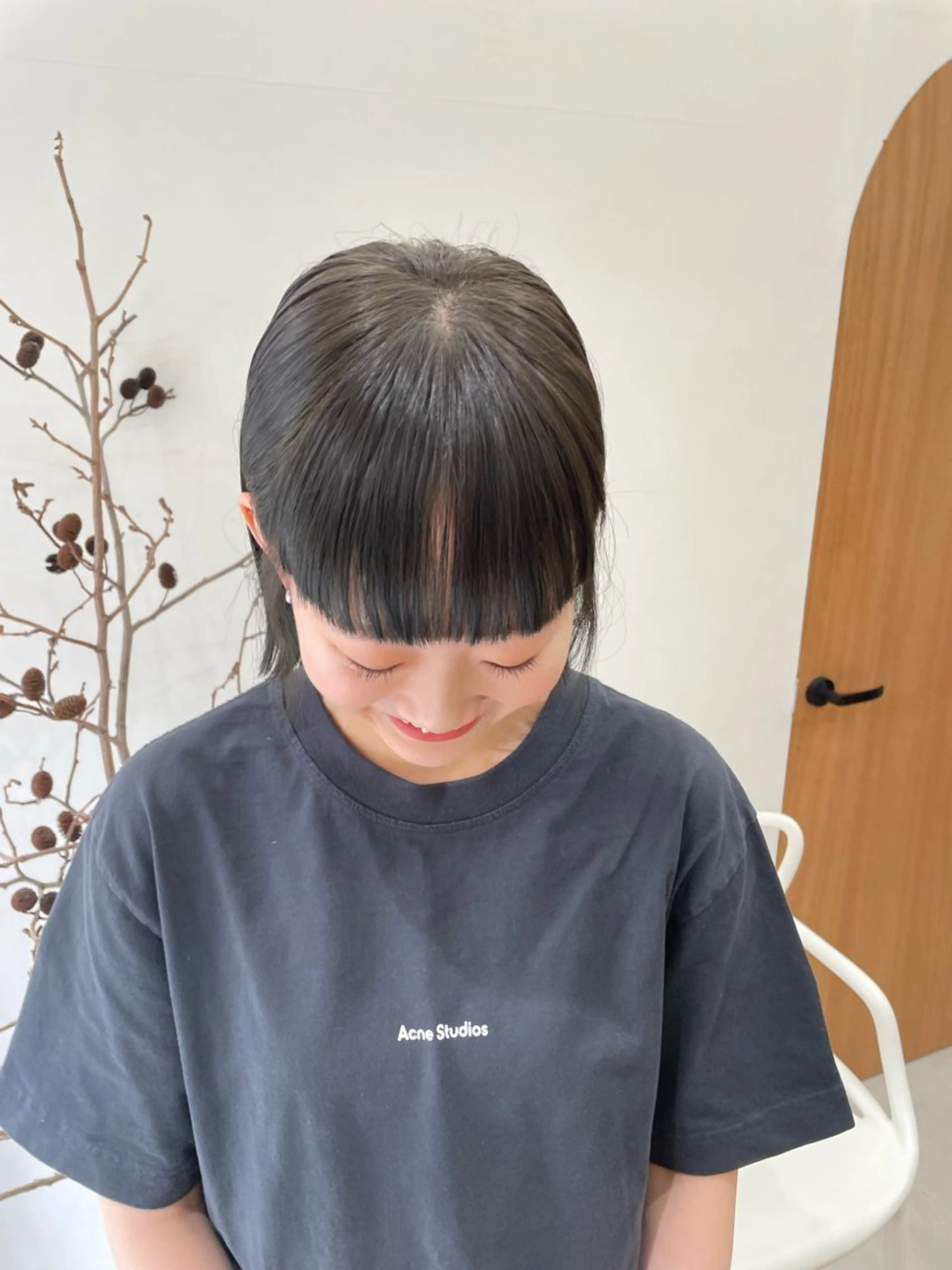 ミディアム カラー パーマ ヘアアレンジ メンズ オリーブカラー カット ヘアカラー トリートメント tatsumi/ボブ ウルフ/レイヤーのヘアスタイル