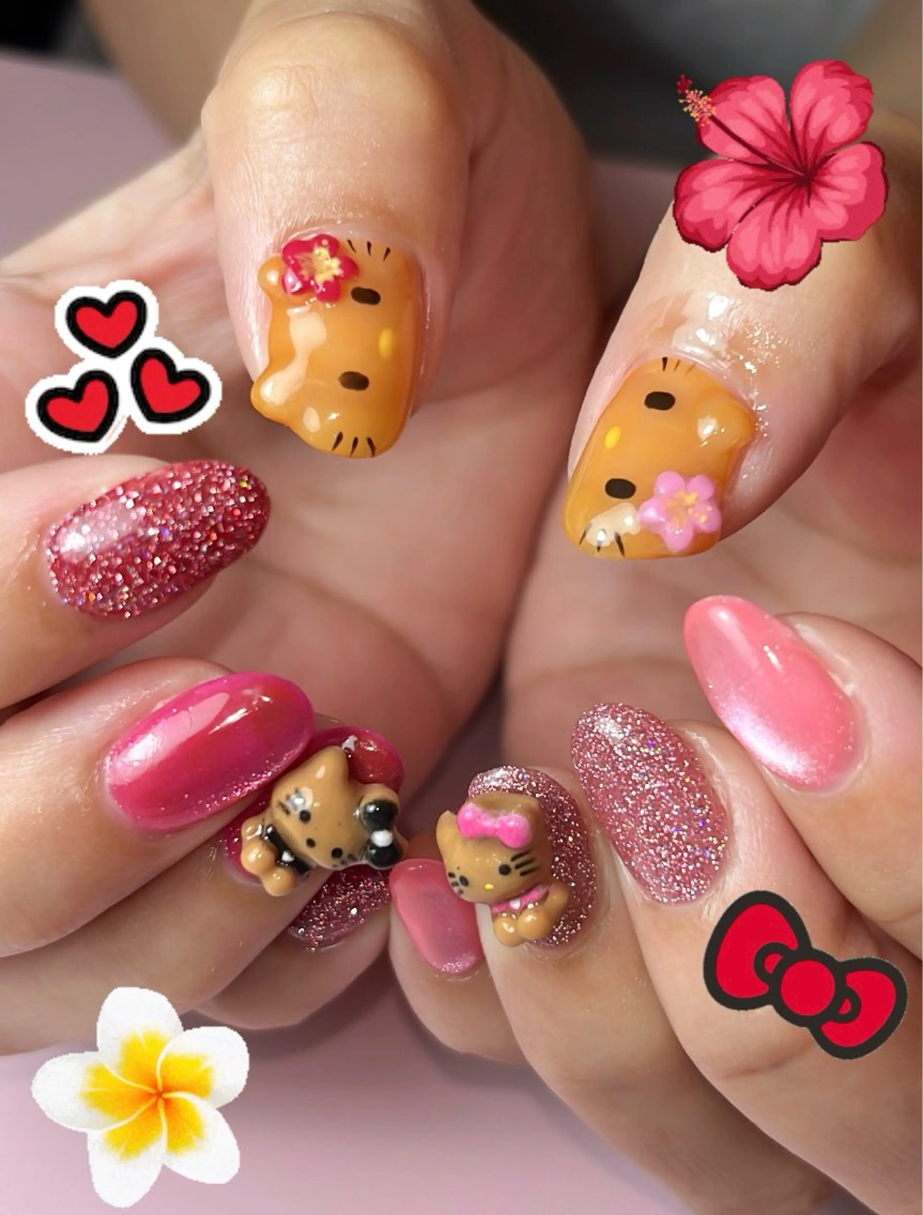 【オフなし】キャラお顔ネイル＋フルデザインコース(160min)の写真