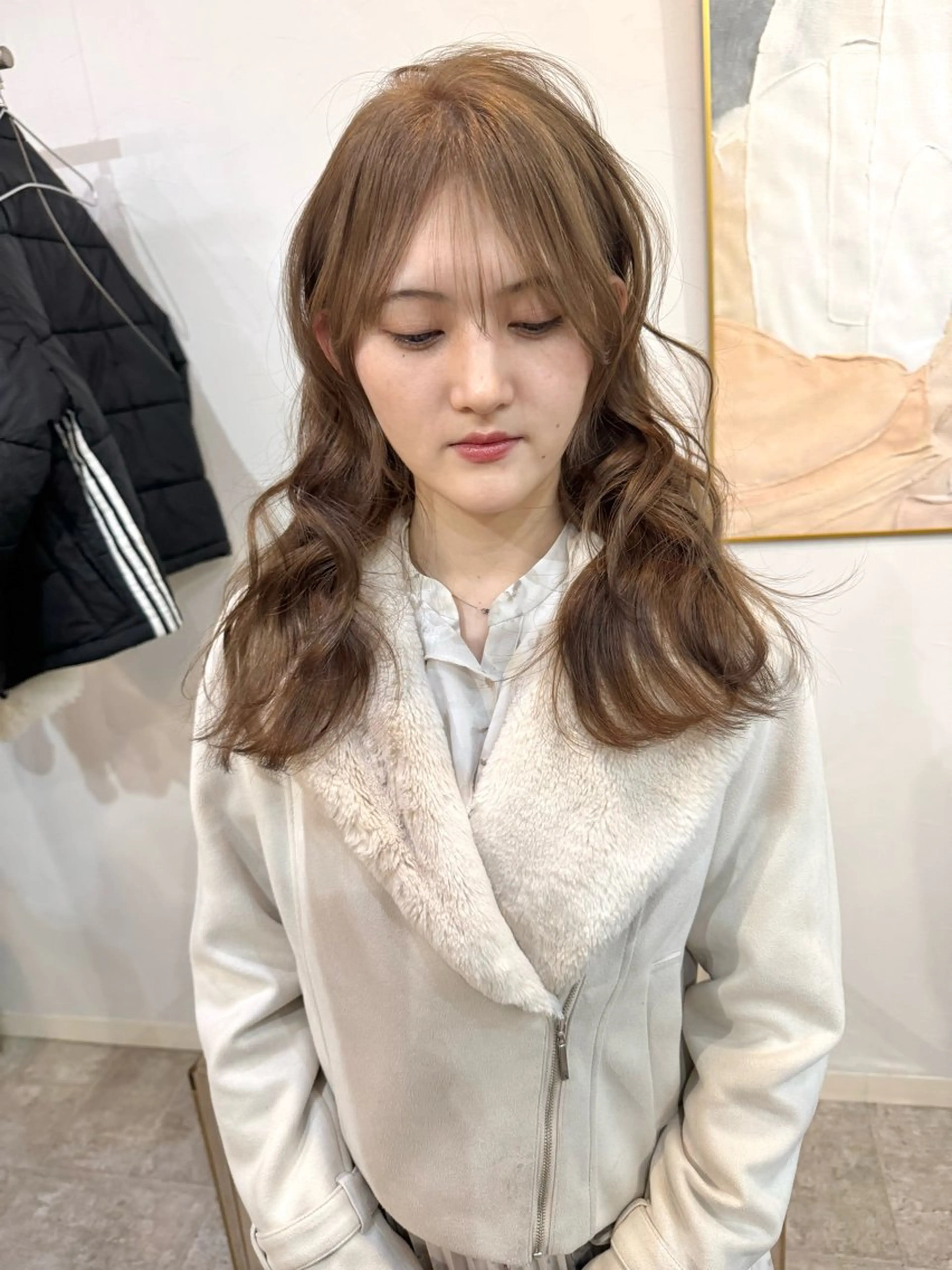 ロング カラー バレイヤージュ ベージュカラー ブリーチ ケアブリーチ 透明感カラー ヘアカラー lani 天神大名/ブリーチのヘアスタイル